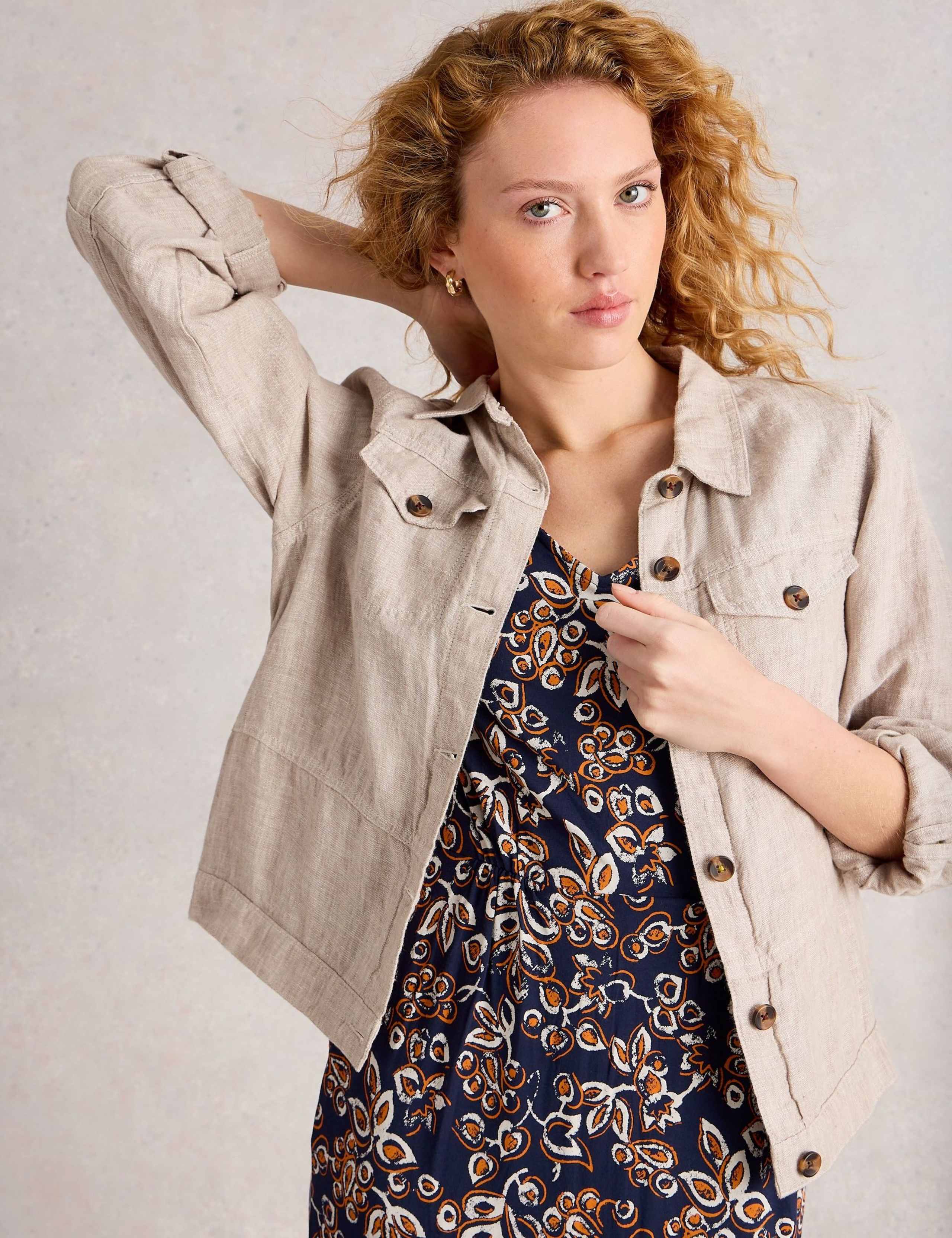 Jersey Paisley Floral V-Neck Tea Dress 4 of 6