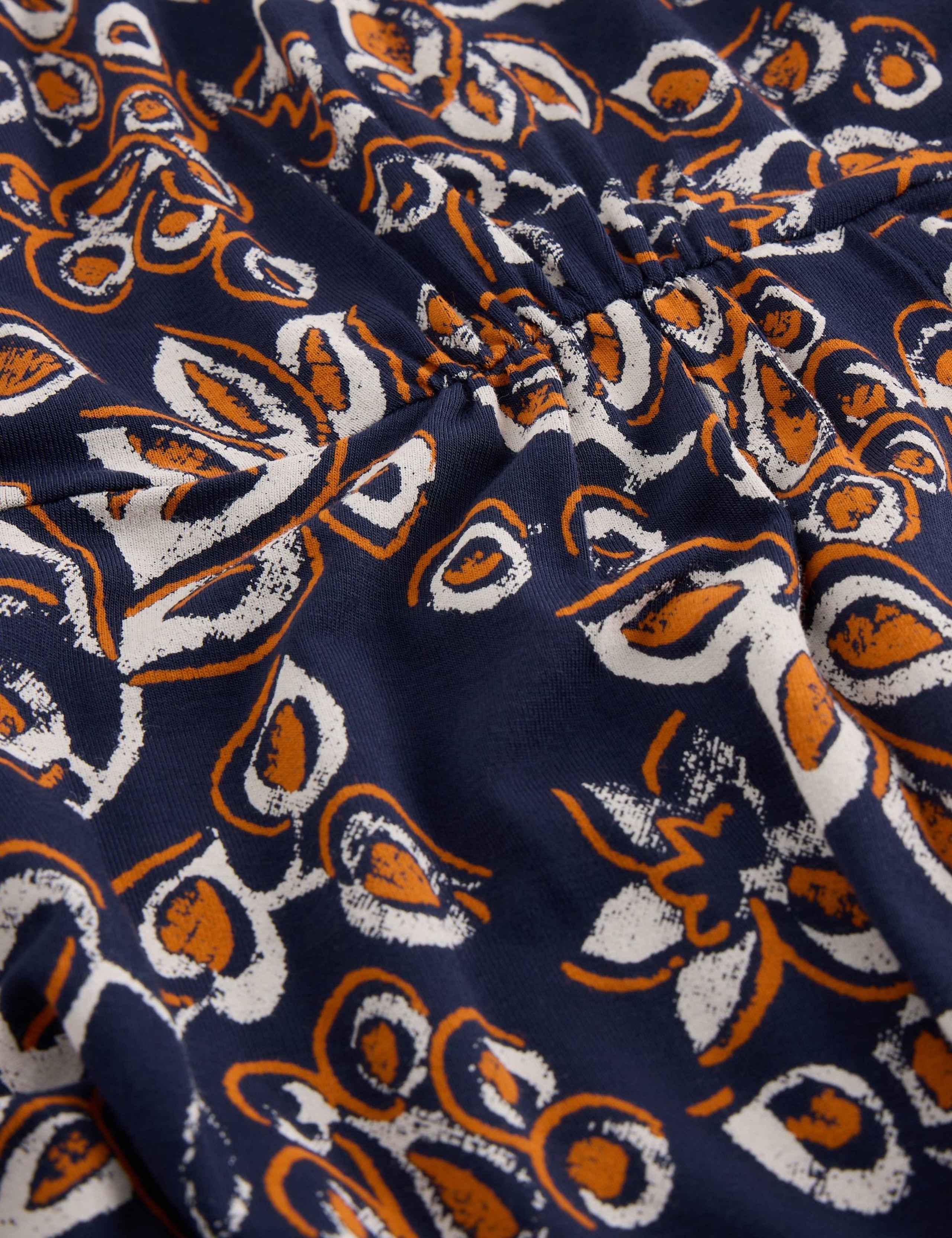 Jersey Paisley Floral V-Neck Tea Dress 6 of 6