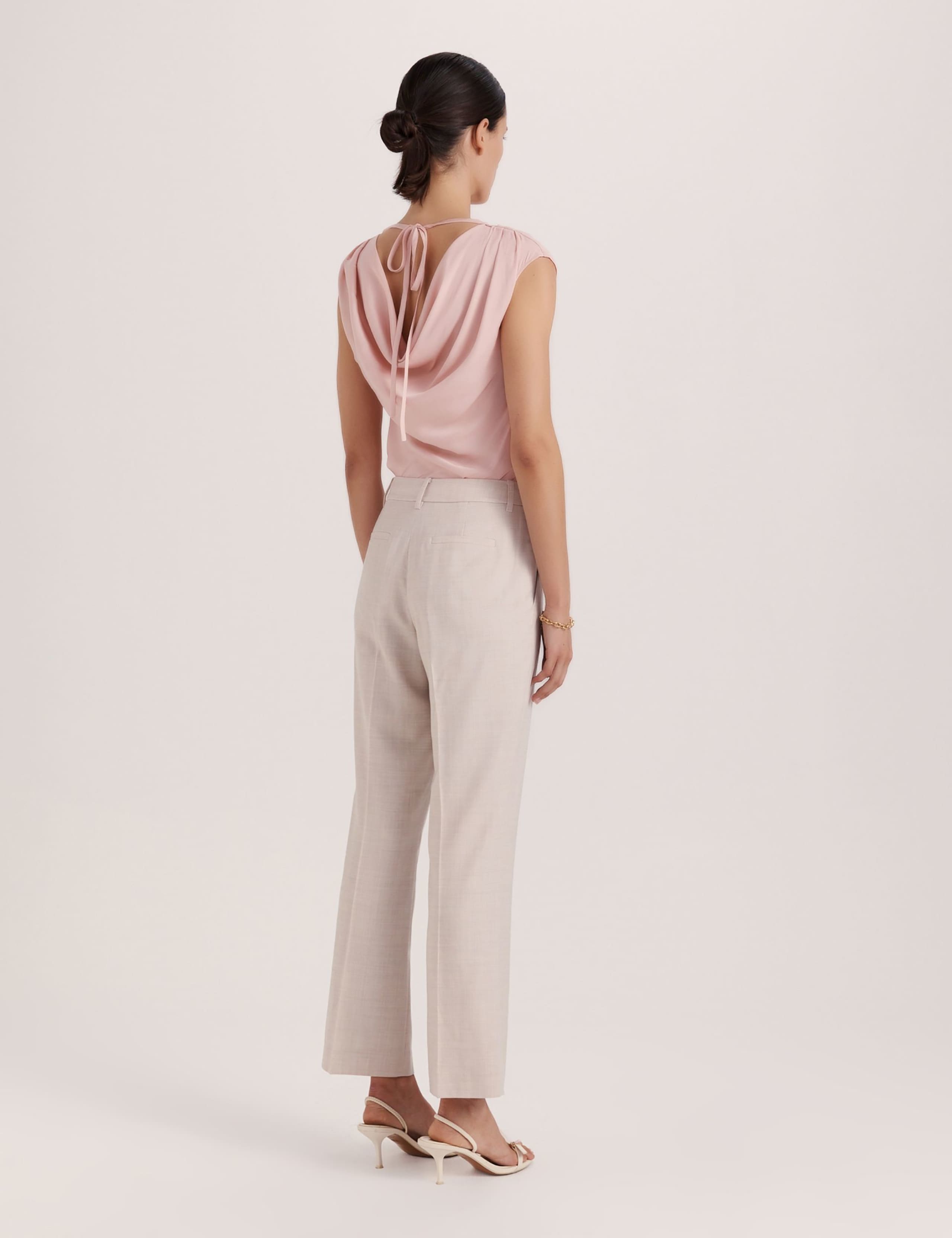Wool Rich Straight Leg Cropped Trousers 2 of 5
