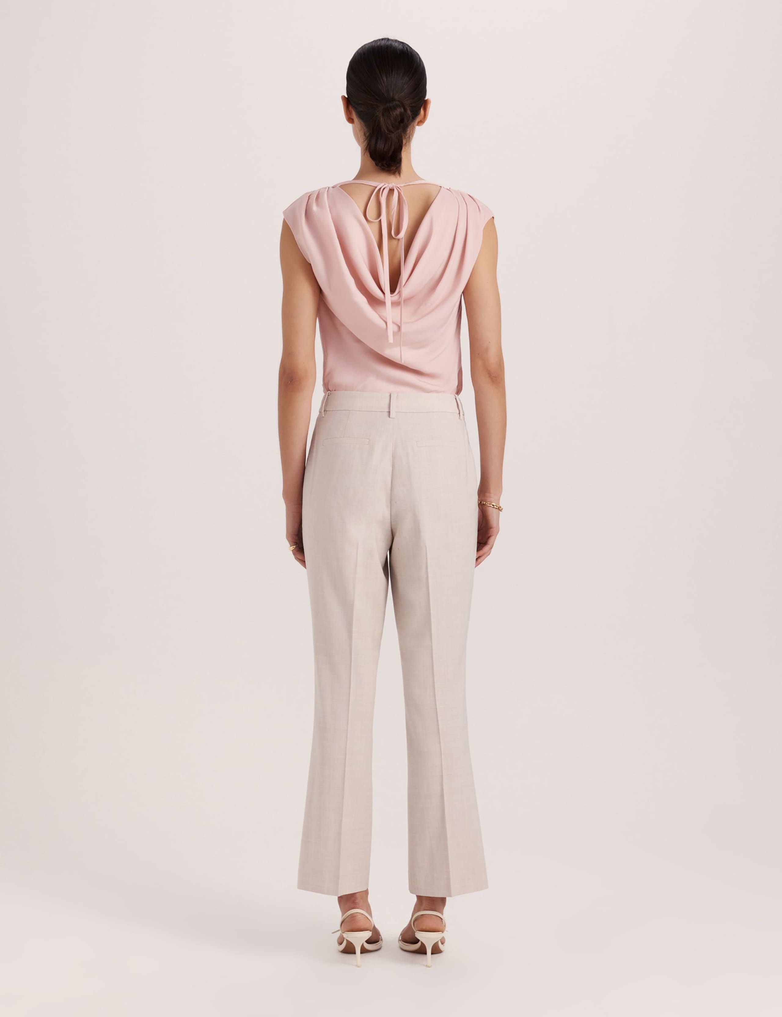 Wool Rich Straight Leg Cropped Trousers 4 of 5