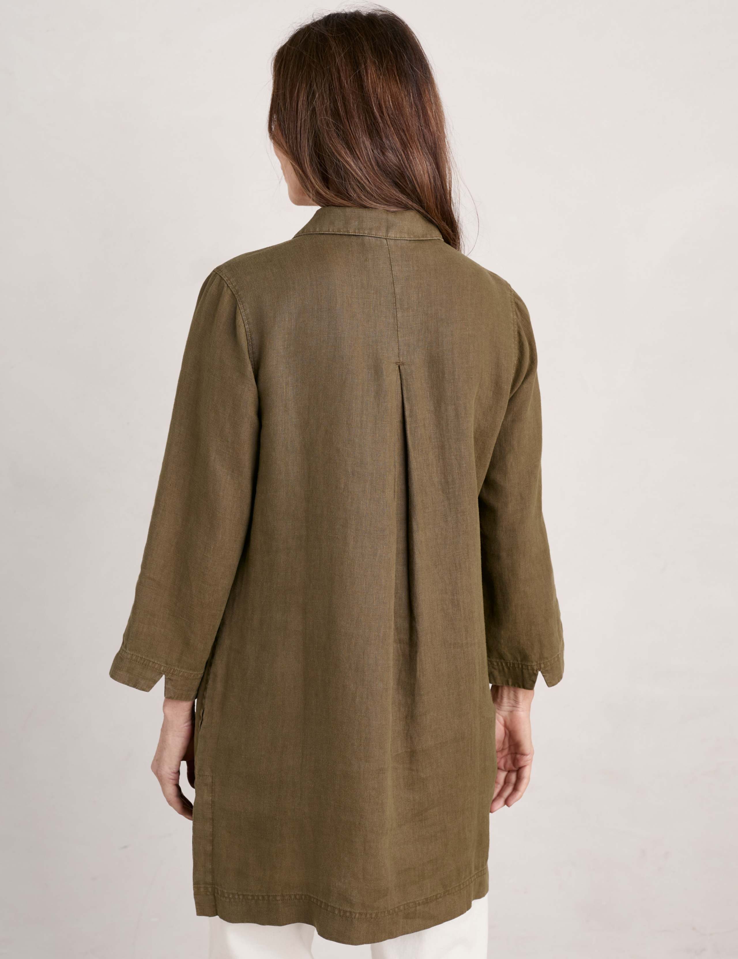 Pure Linen Collared Relaxed Tunic 3 of 4