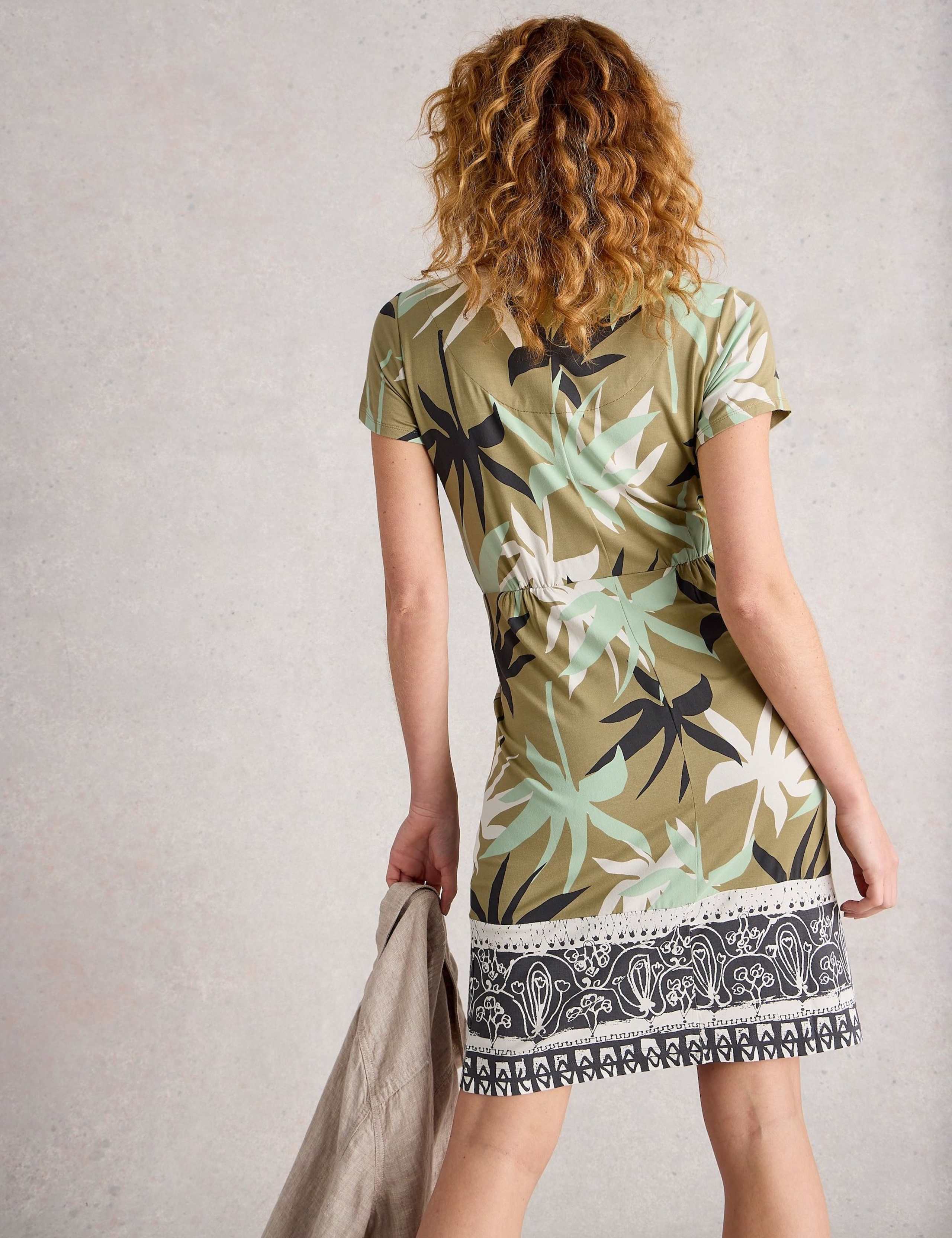 Jersey Abstract Print Round Neck Dress 4 of 6