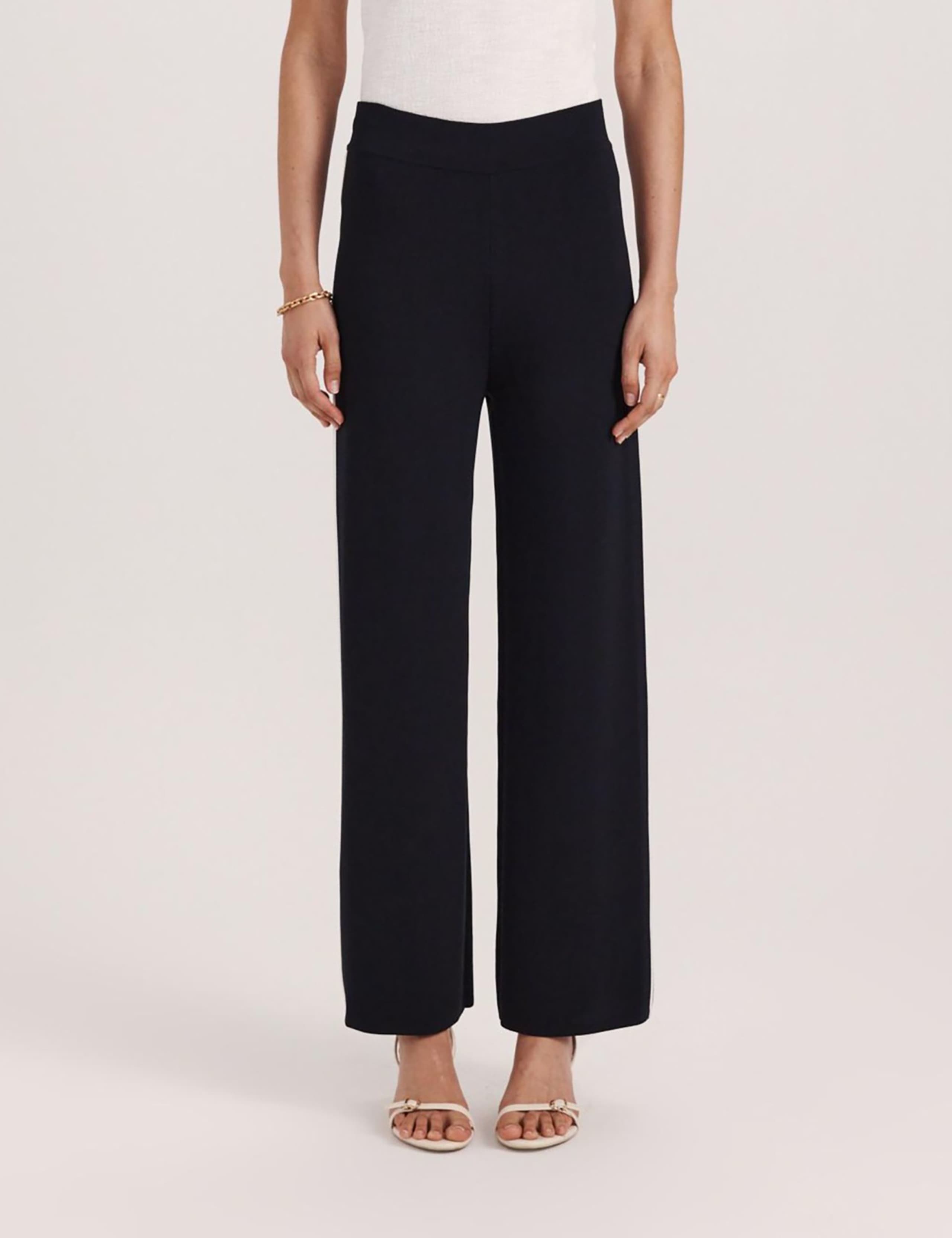 Elasticated Waist Straight Leg Trousers 1 of 9