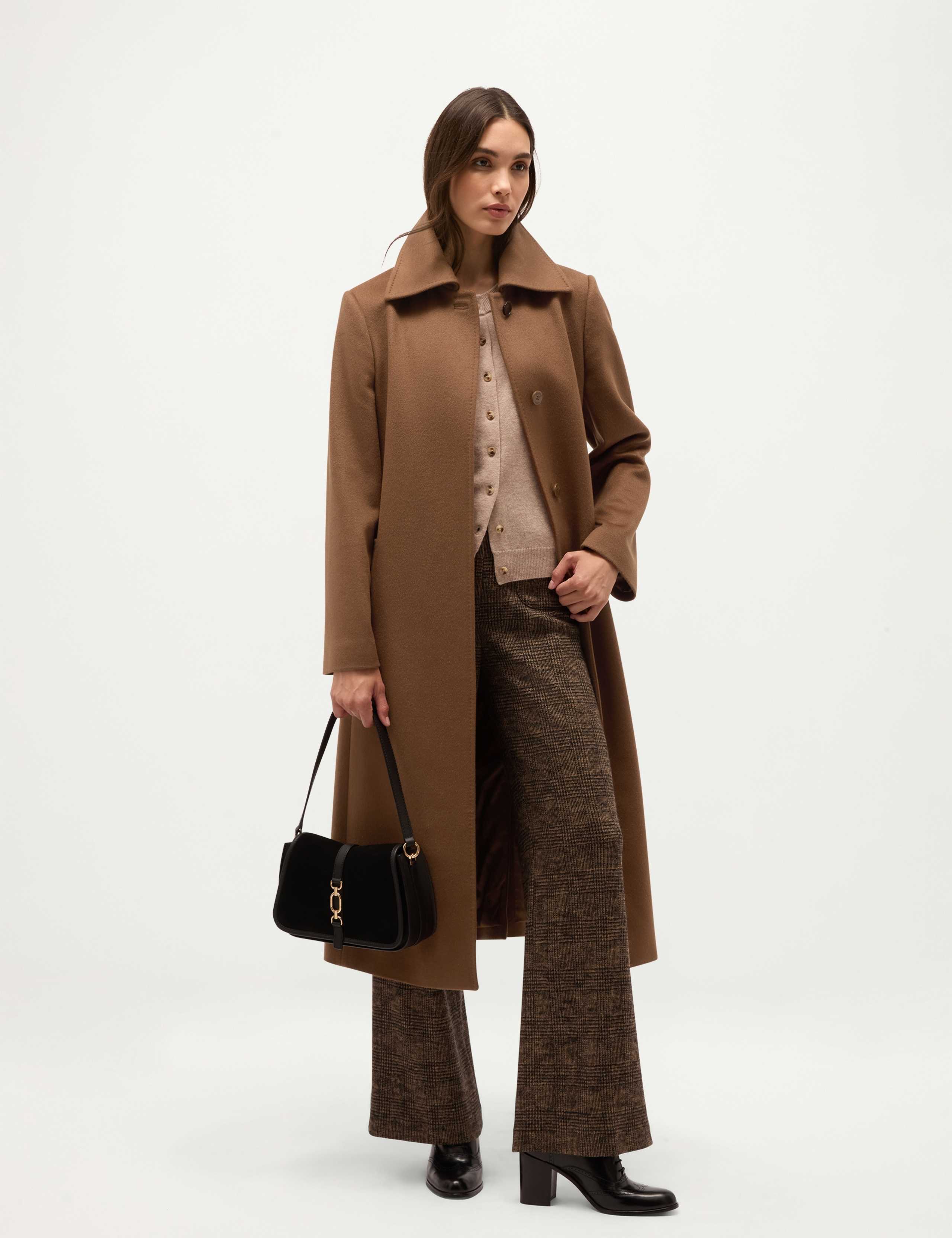 Pure Wool Belted Collared Coat 3 of 8