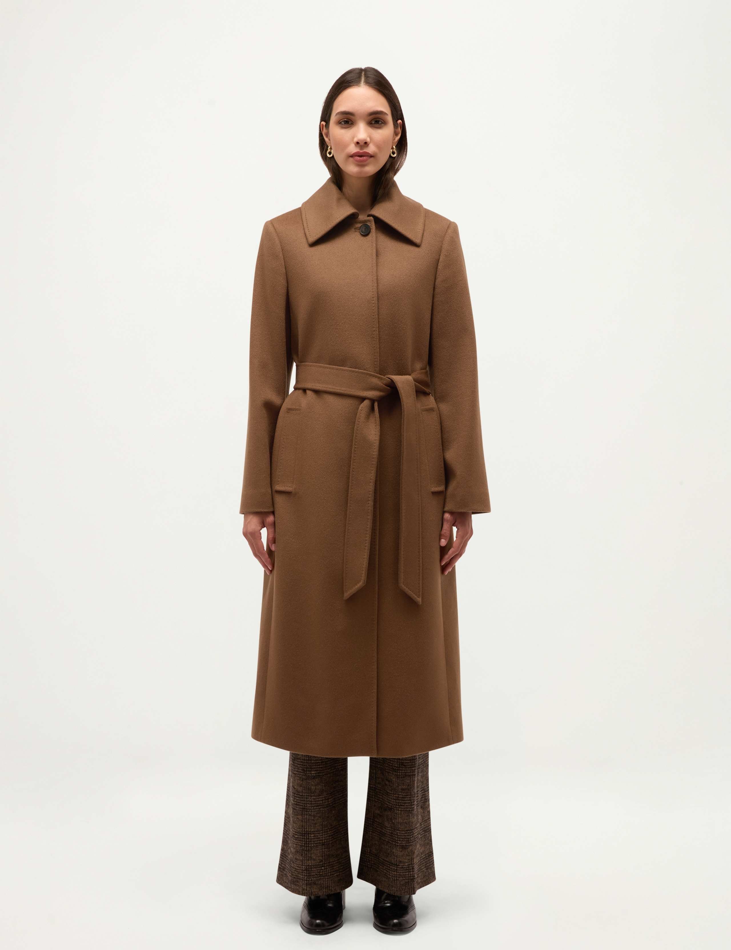 Pure Wool Belted Collared Coat 5 of 8