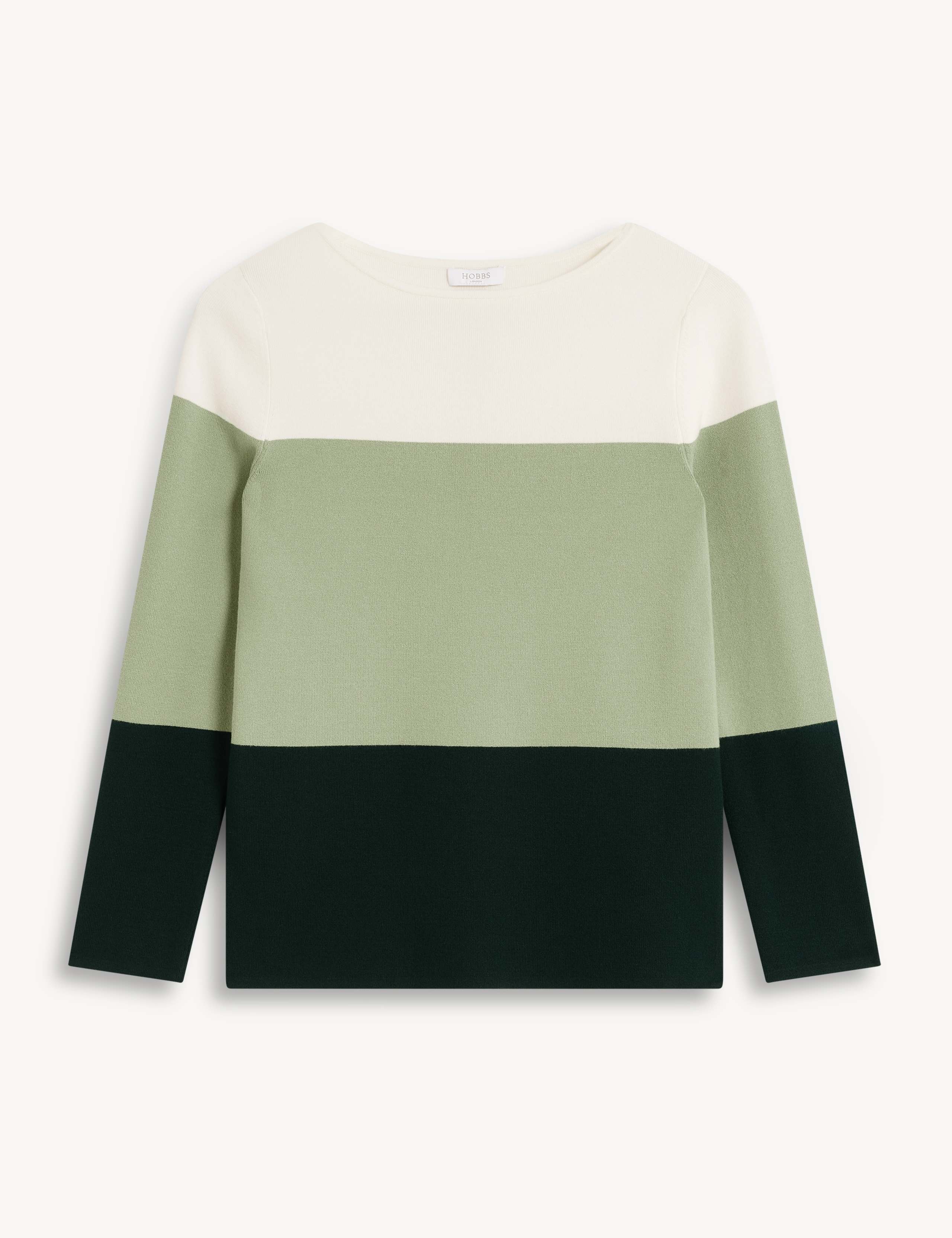 Rayon Rich Colour Block Boat Neck Relaxed Jumper 2 of 6