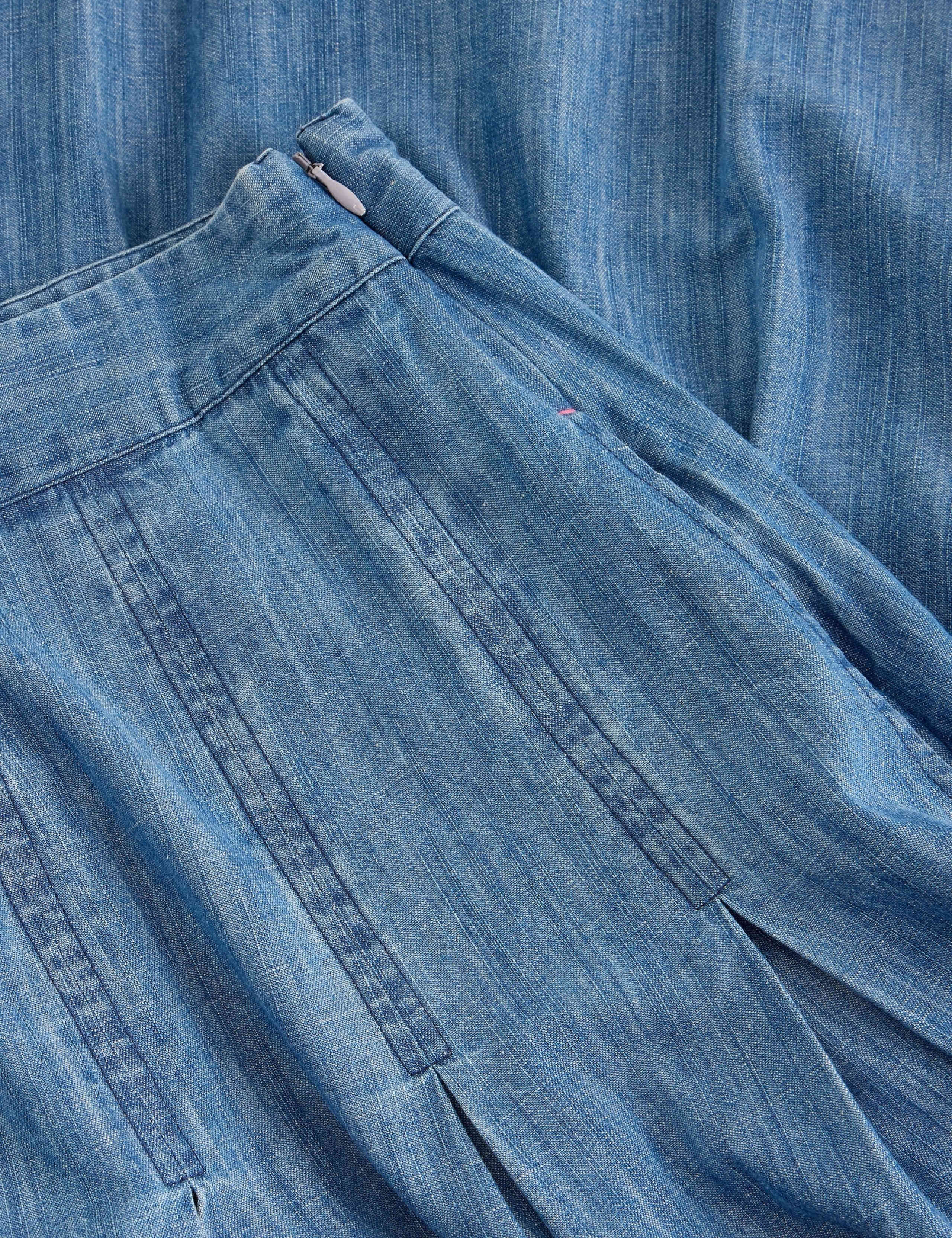 Pure Cotton Denim Midaxi A-Line Skirt 6 of 6