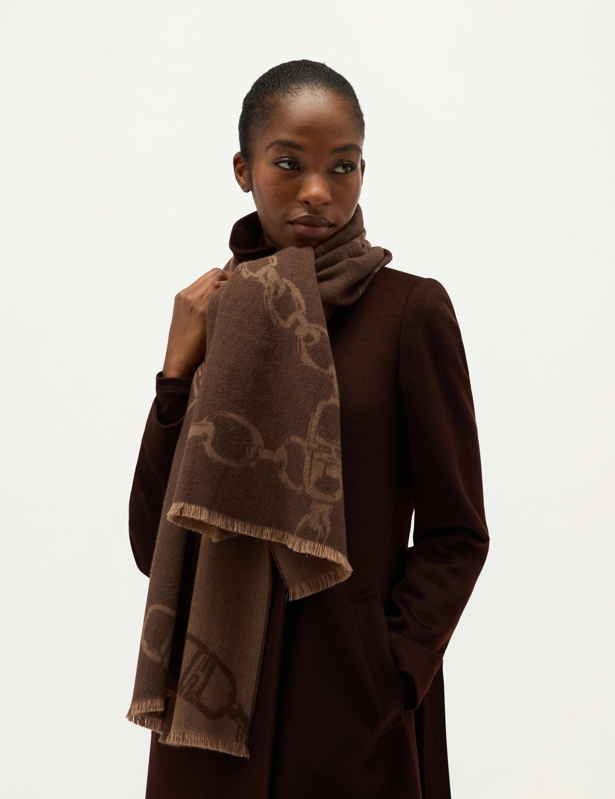 Wool Blend Printed Scarf 1 of 4