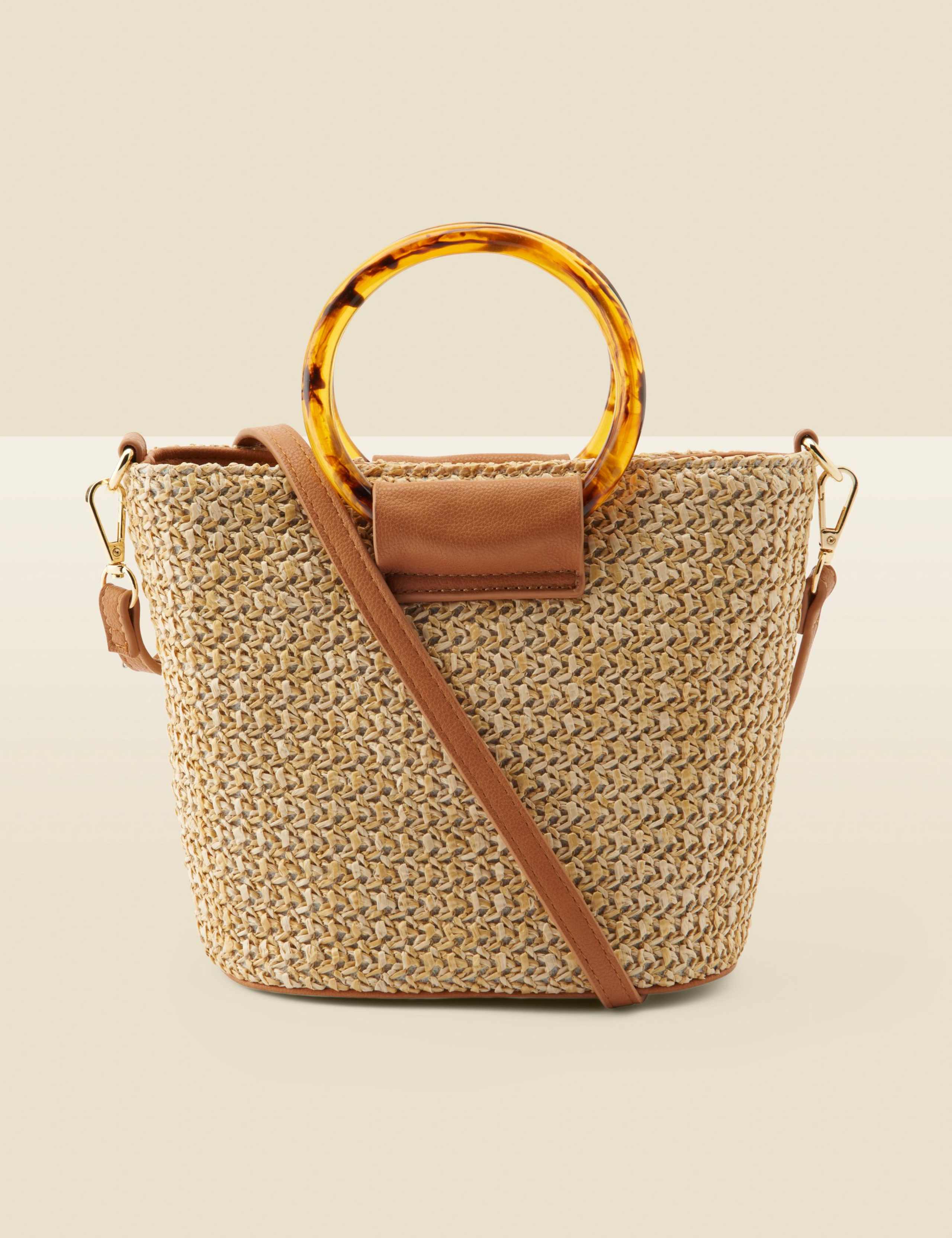 Raffia Cross Body Grab Bag 2 of 4