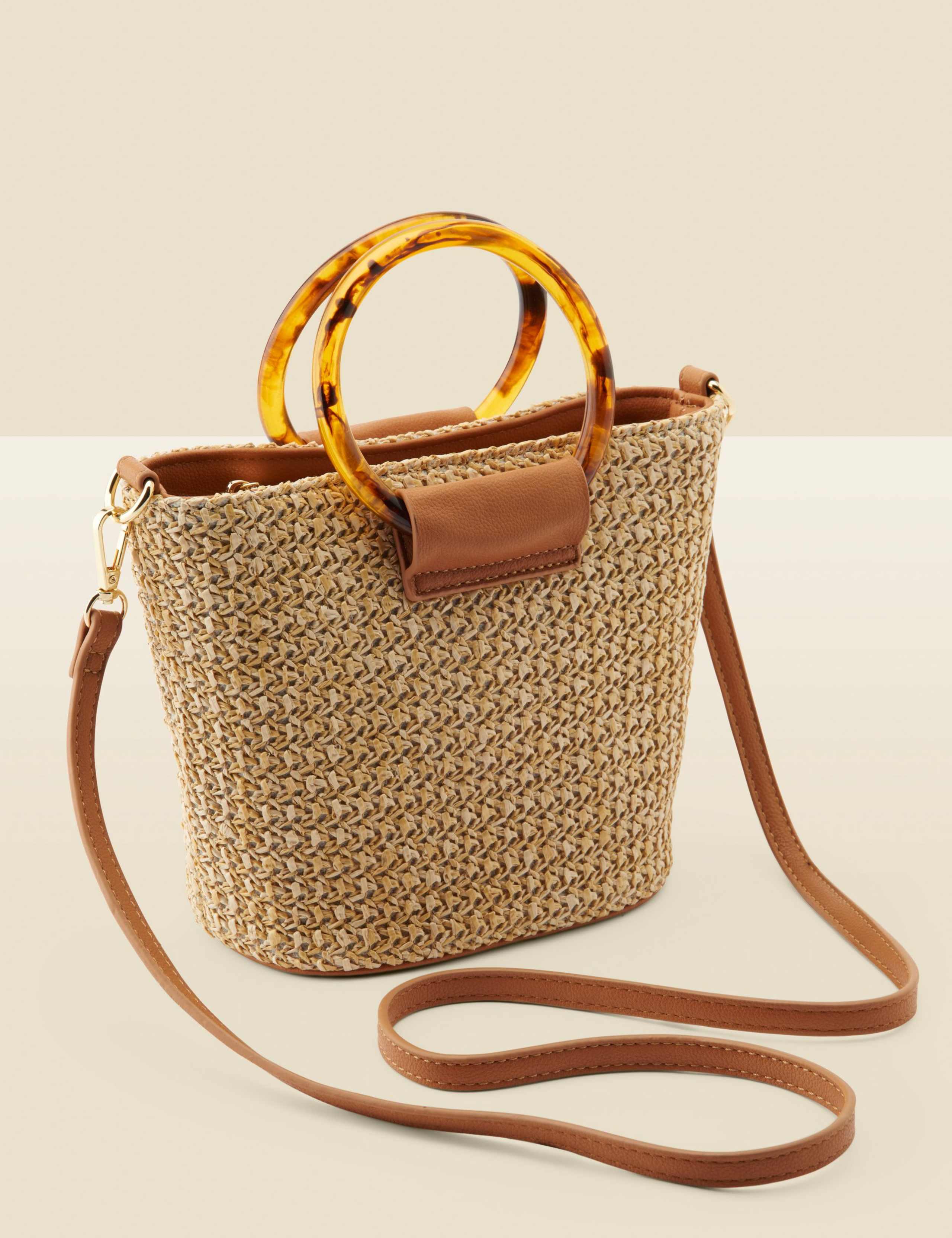 Raffia Cross Body Grab Bag 3 of 4