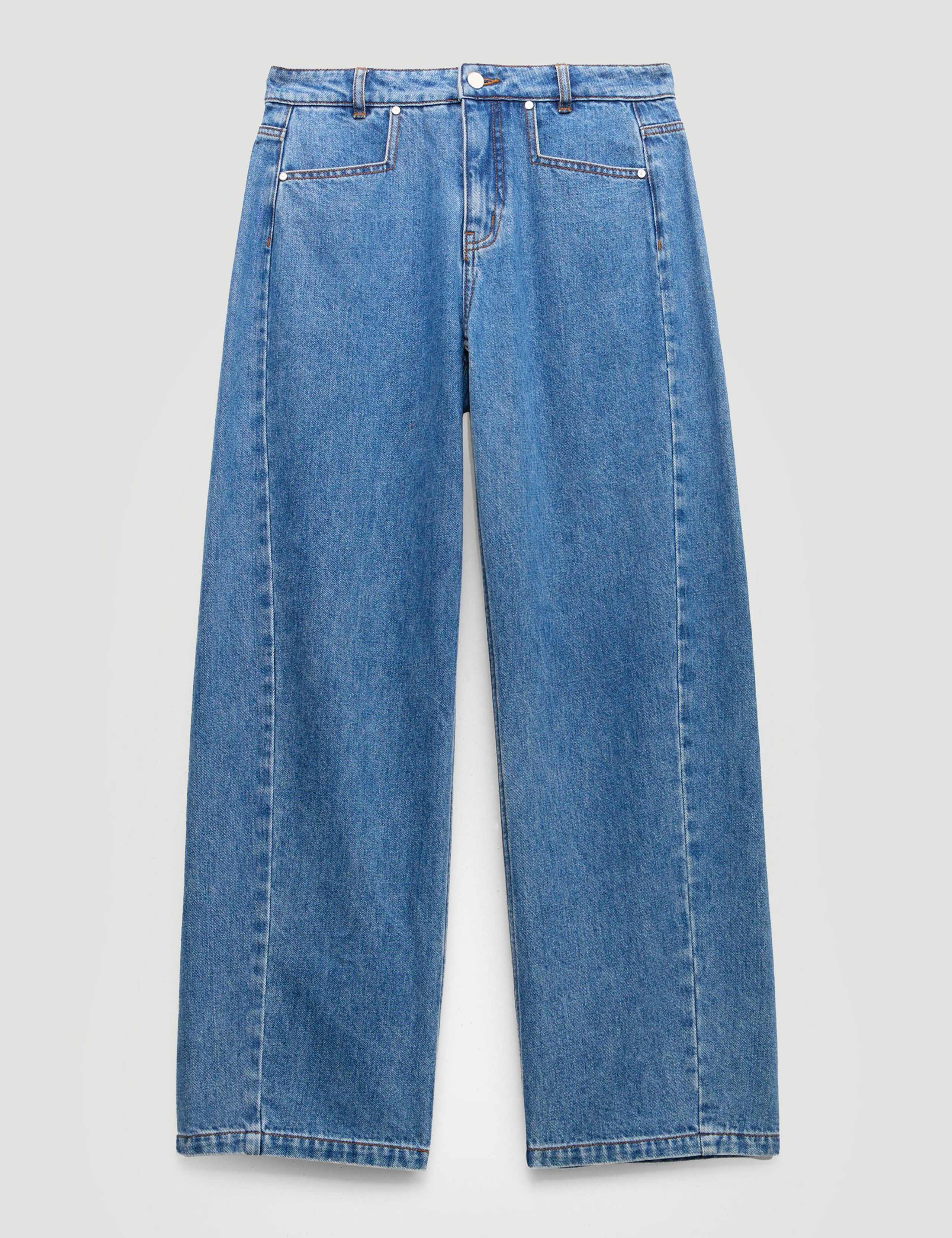 Mid Rise Straight Leg Jeans 2 of 7