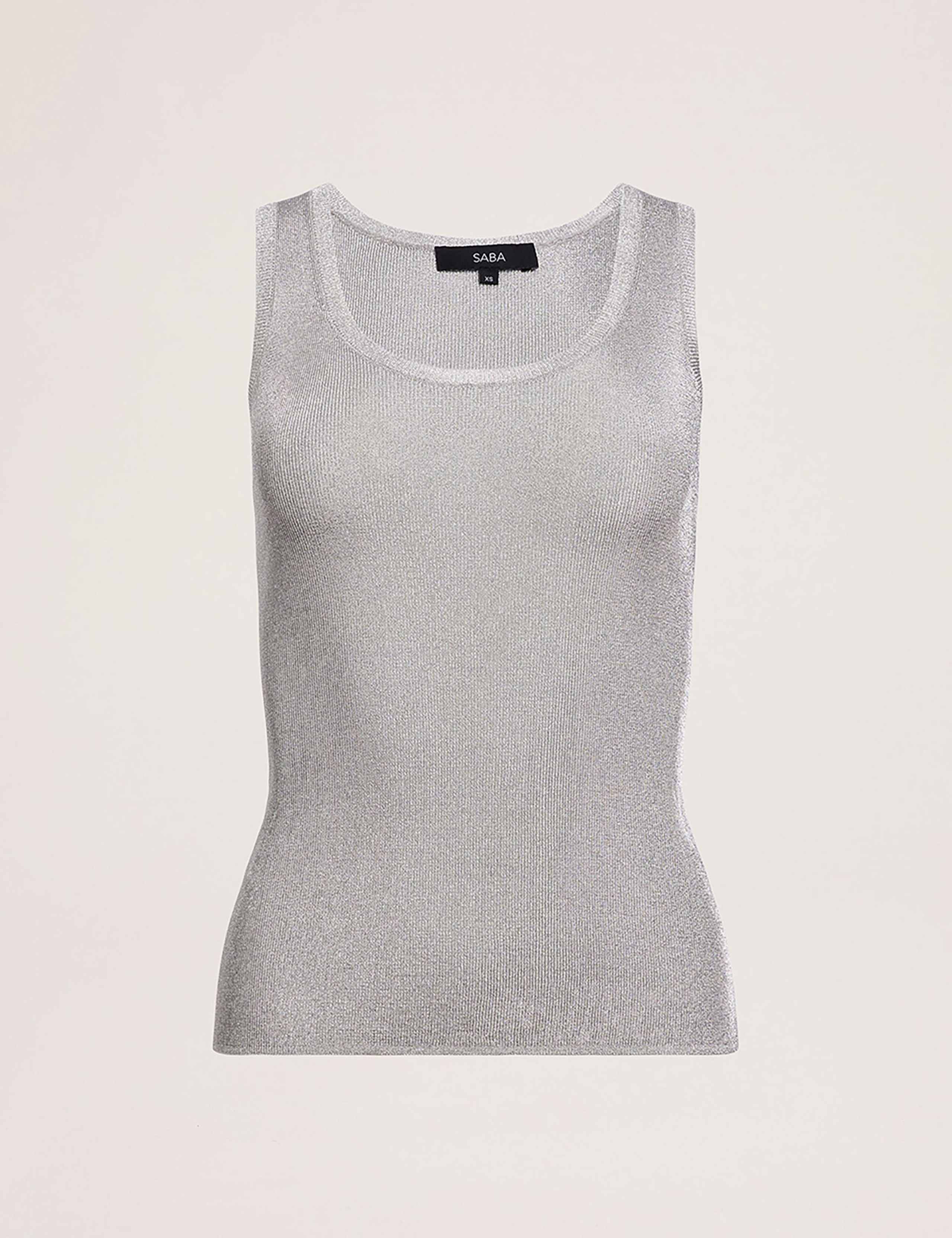 Metallic Scoop Neck Vest Top 1 of 8