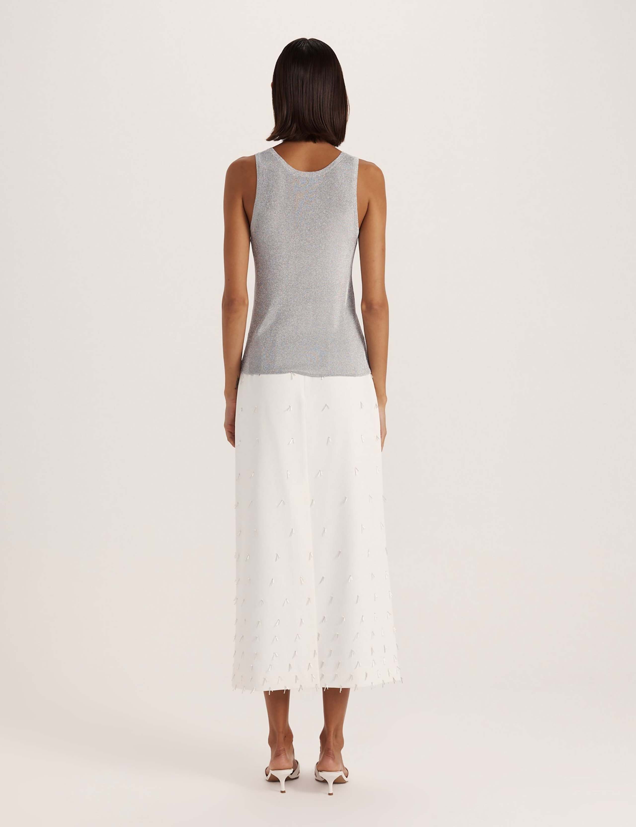 Metallic Scoop Neck Vest Top 2 of 8