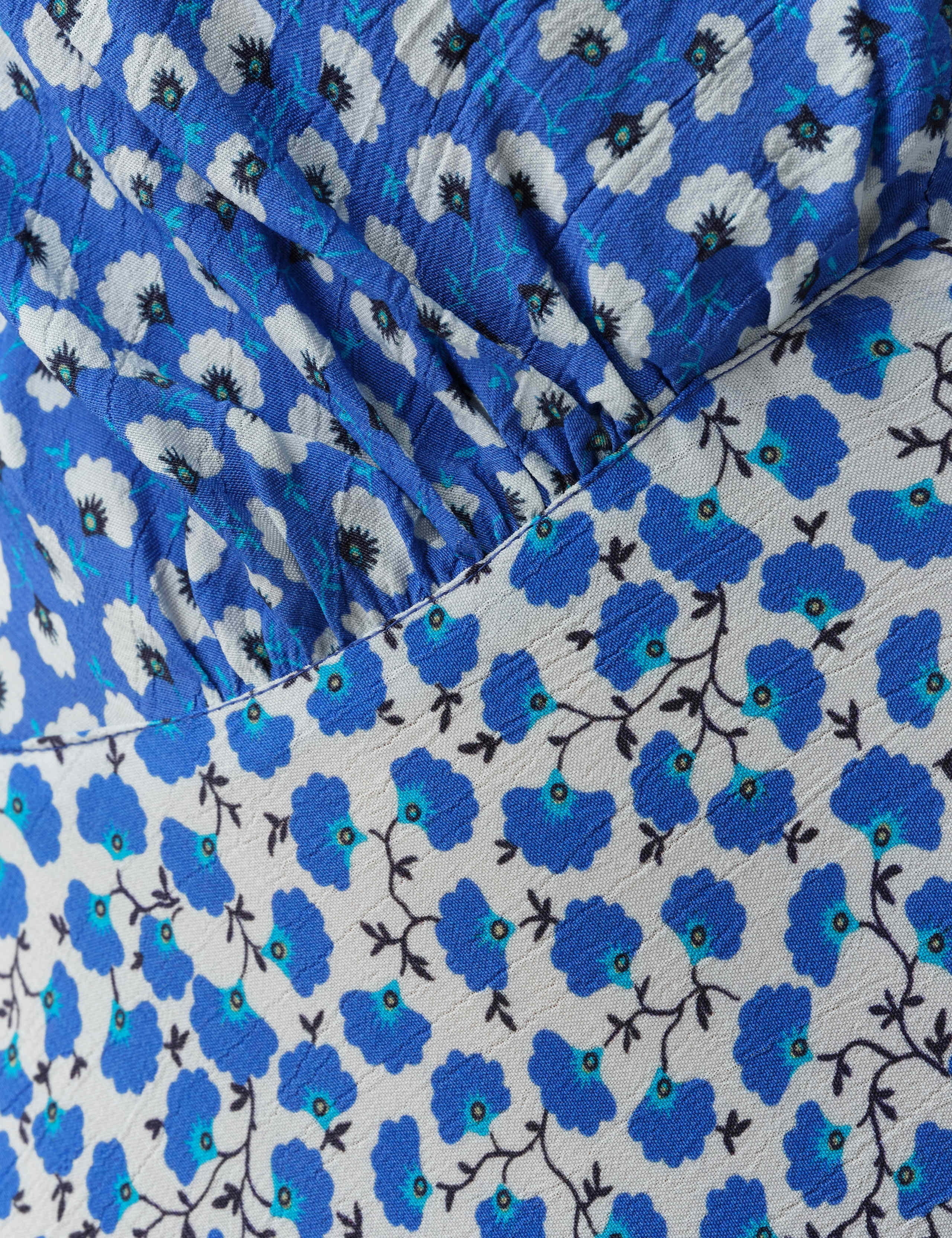 Crepe Floral V-Neck Midi Dress 7 of 7