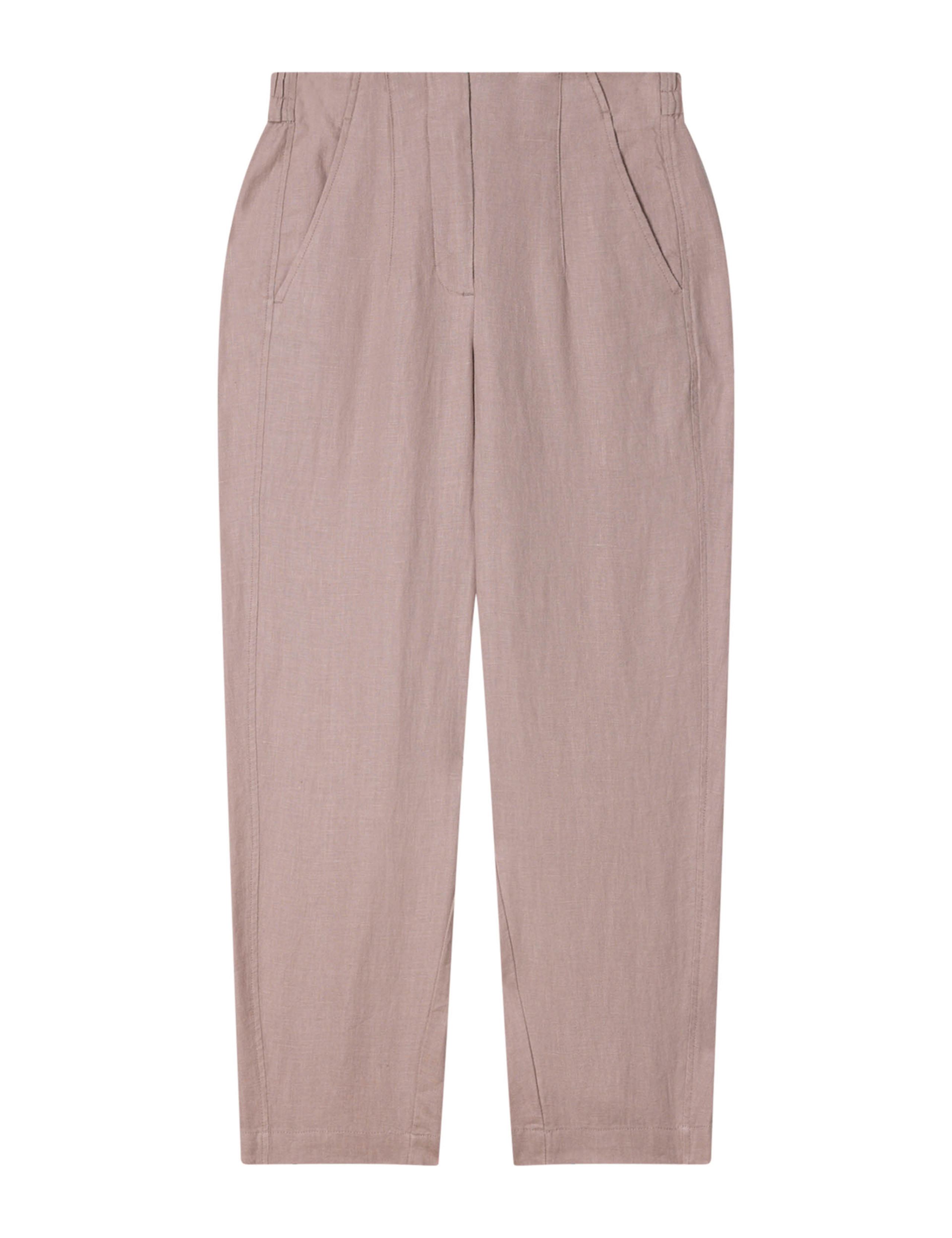 Pure Linen Relaxed Barrel Leg Trousers 2 of 6