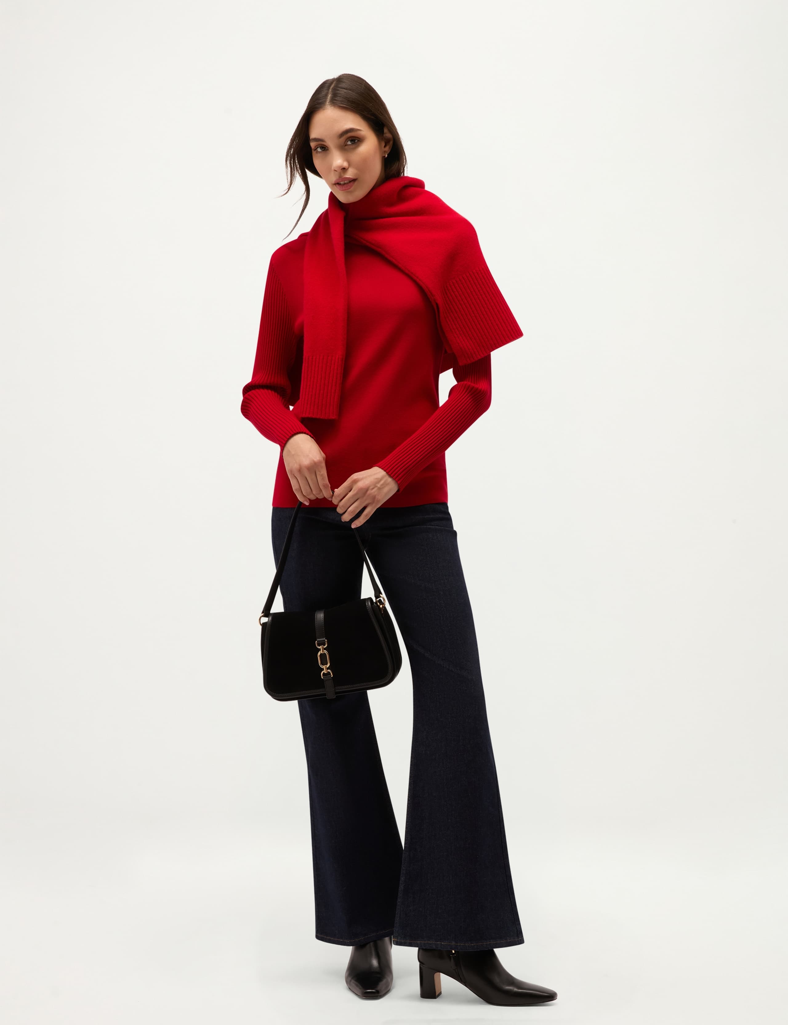 Rayon Rich Ribbed Boat Neck Jumper 4 of 6