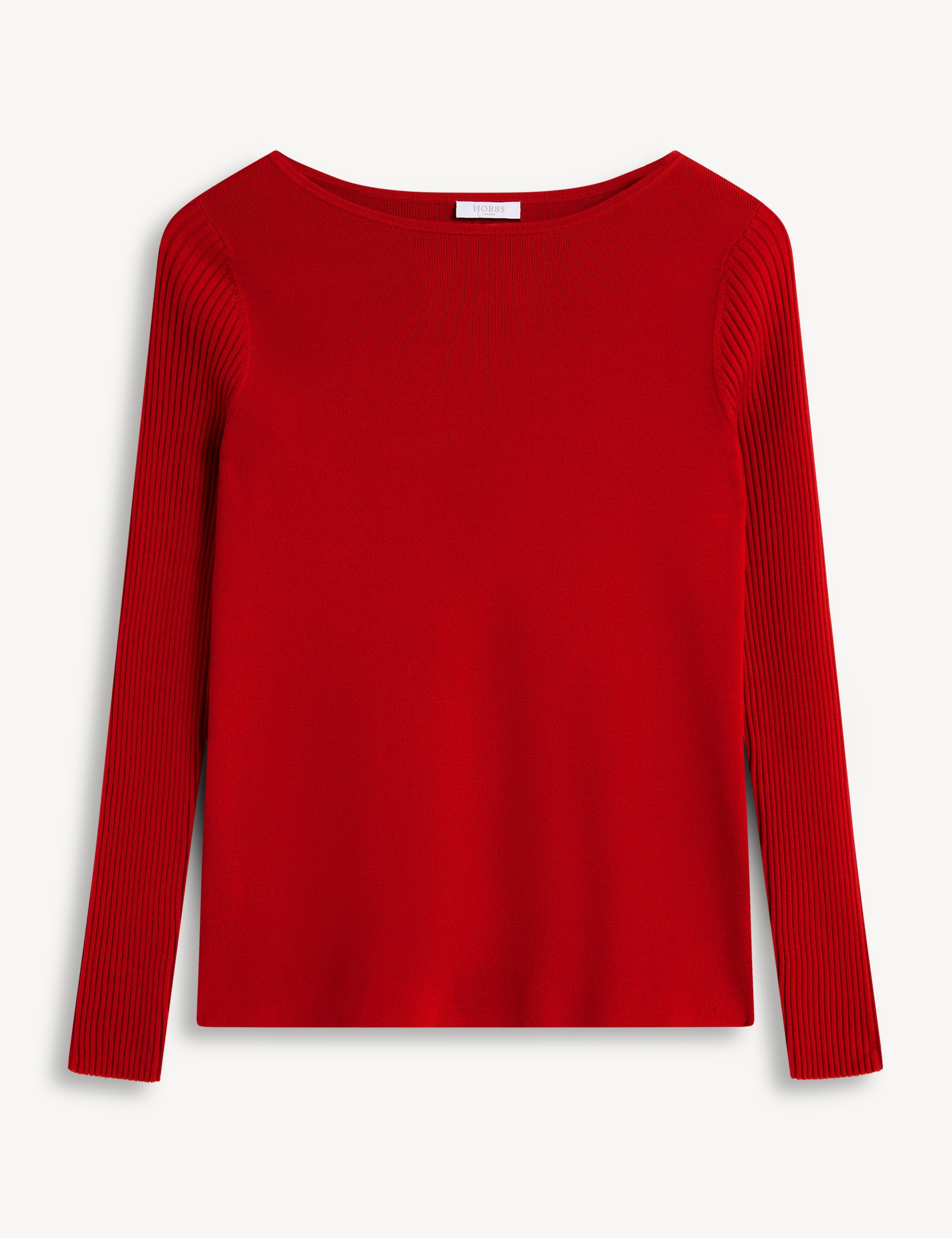 Rayon Rich Ribbed Boat Neck Jumper 2 of 6
