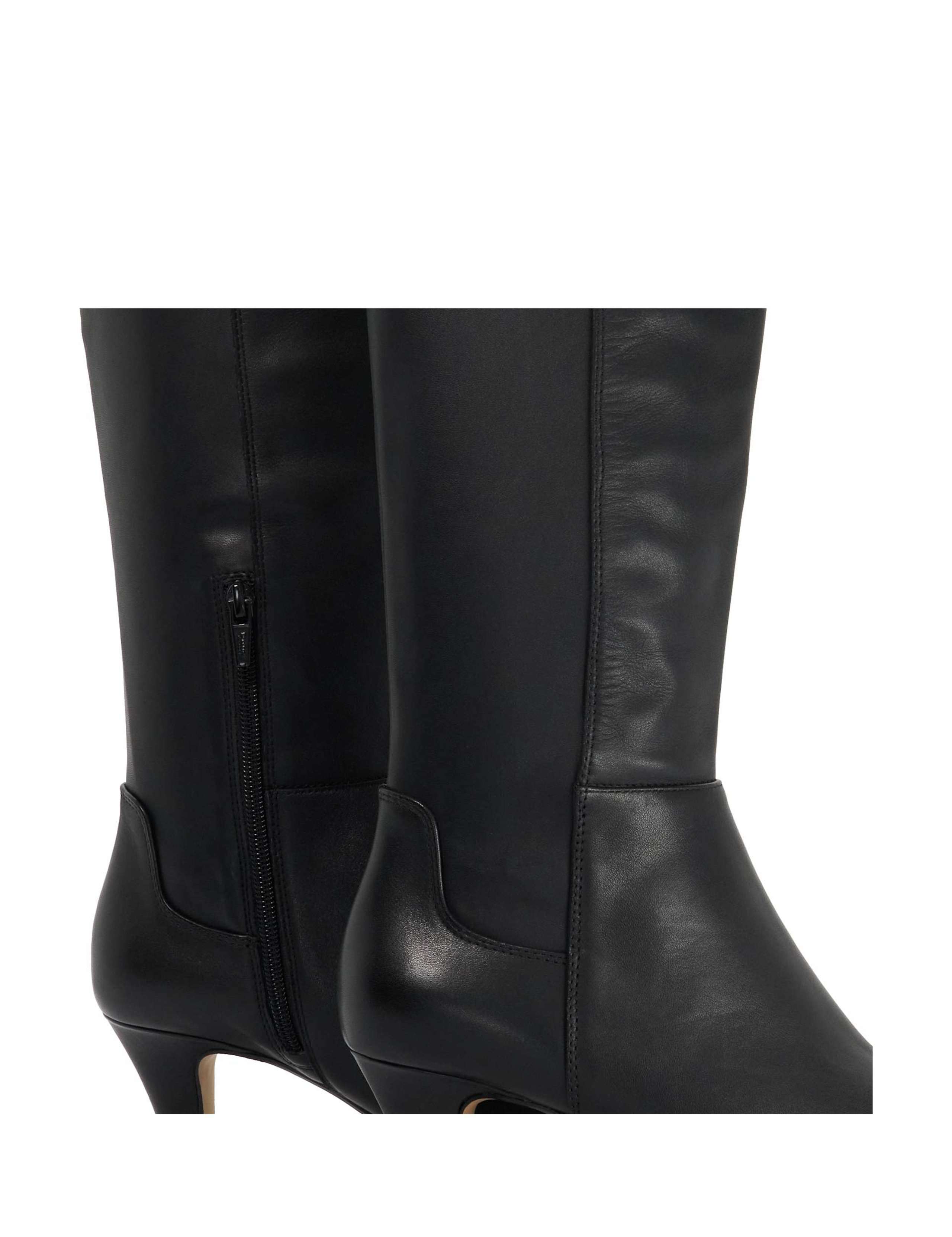 Wide Fit Leather Knee High Boots 4 of 5