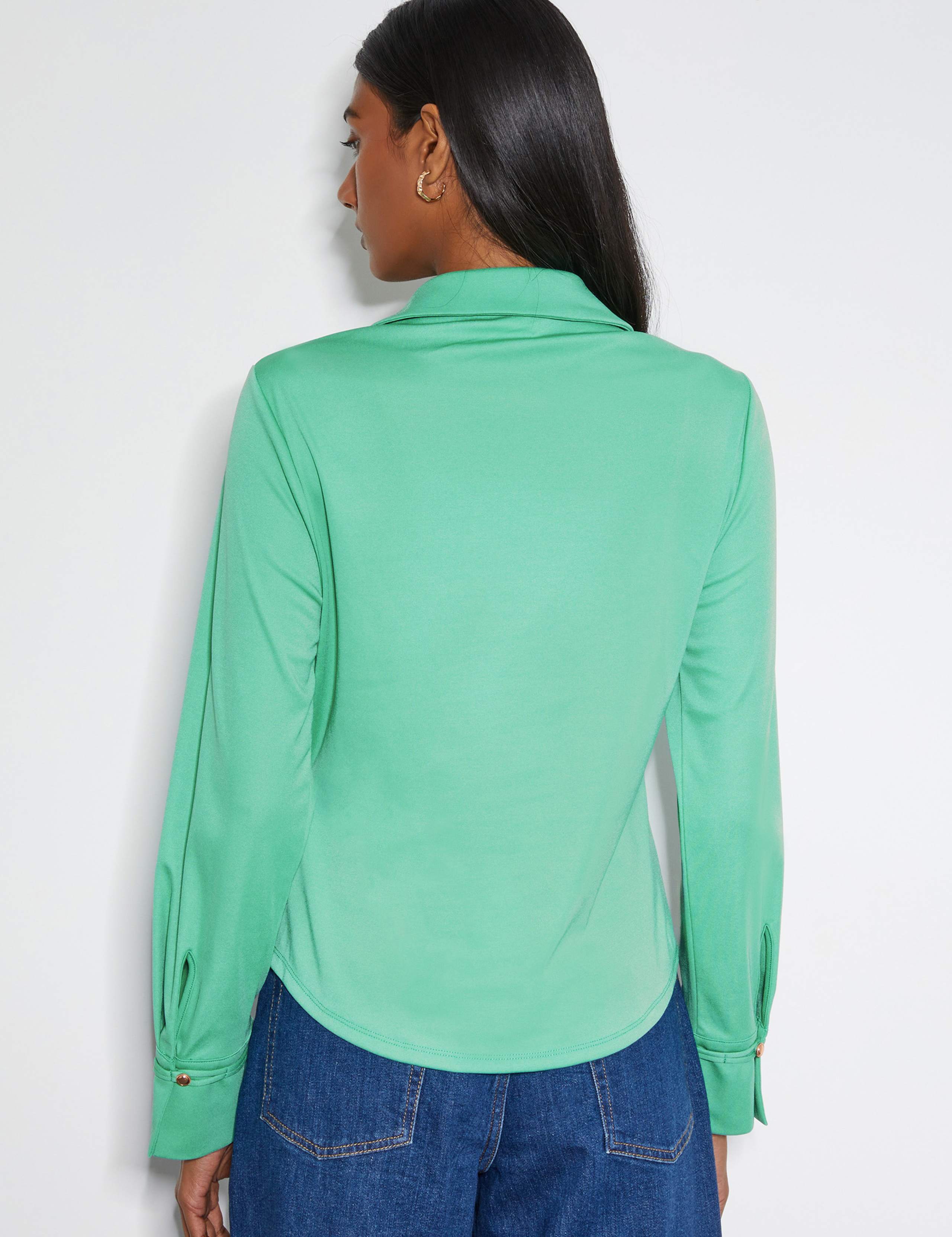 Jersey Button Through Shirt 3 of 4