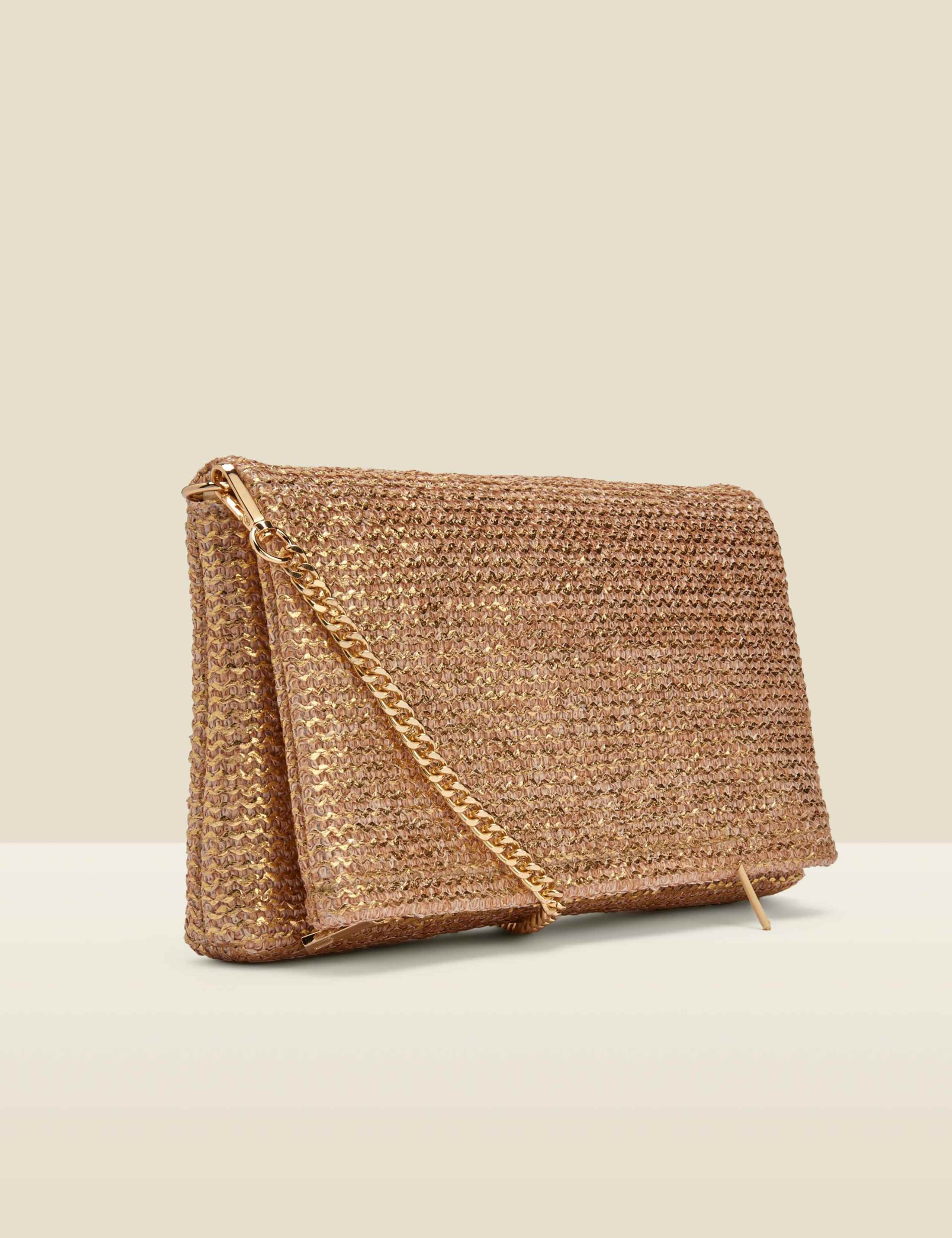 Metallic Raffia Woven Clutch Bag 6 of 6