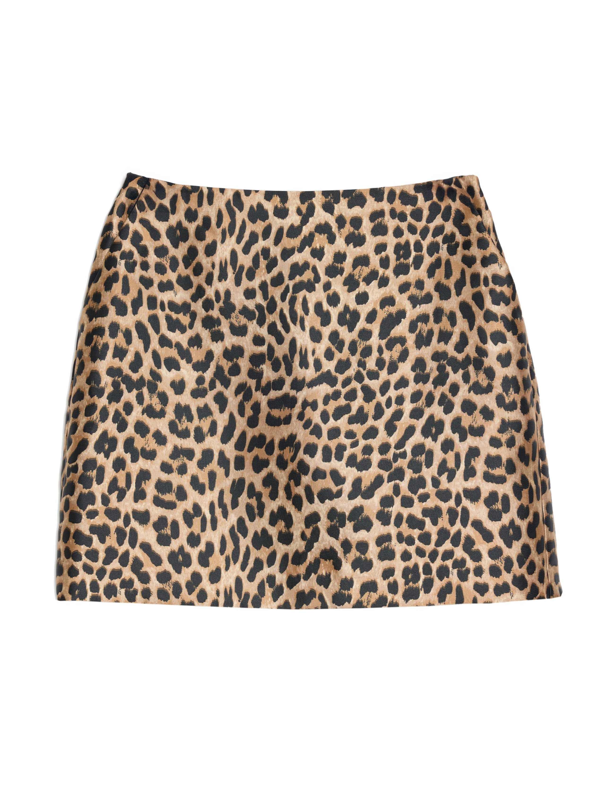 Animal Print Mini A-Line Skirt 2 of 4