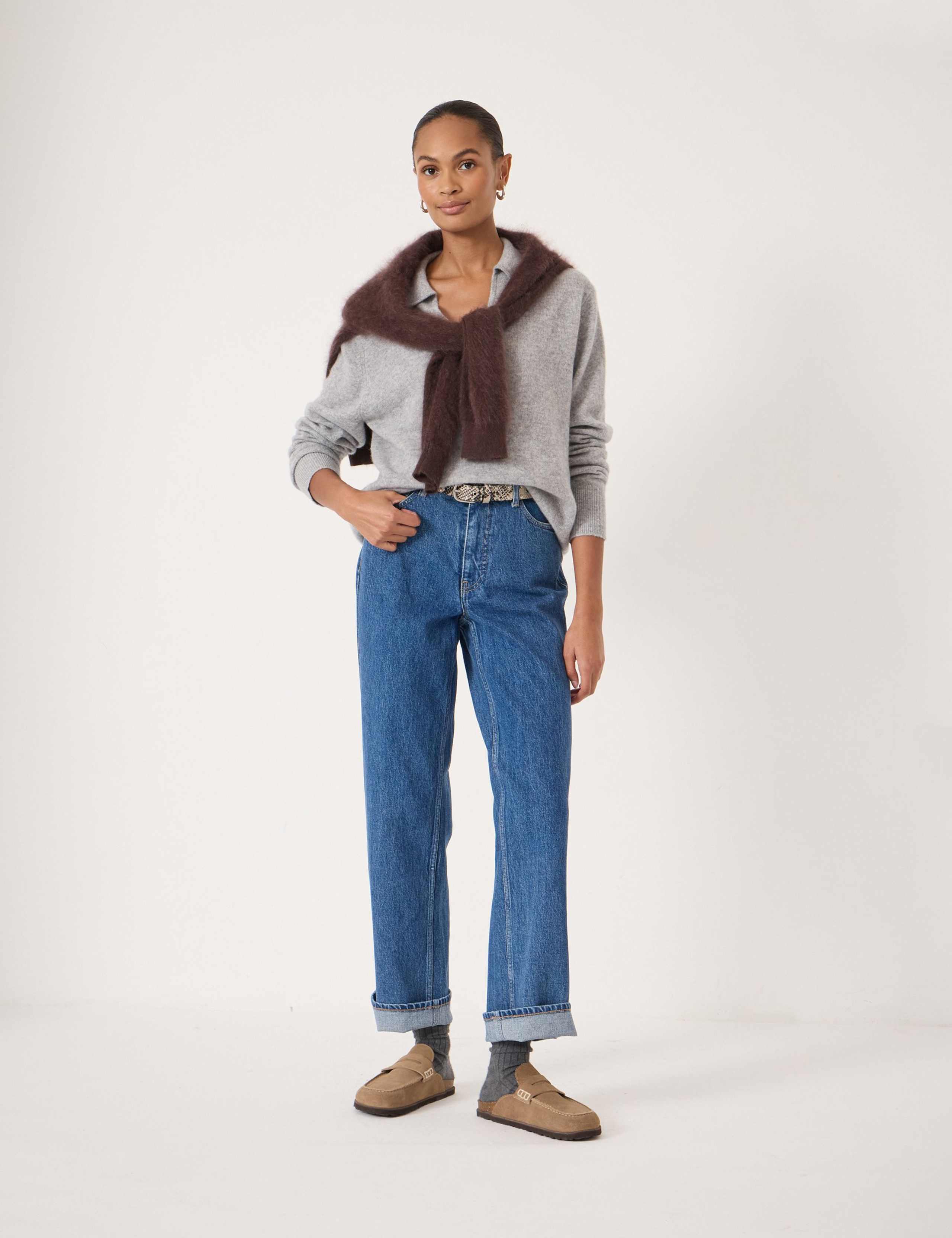 Pure Cashmere Collared Jumper 4 of 5