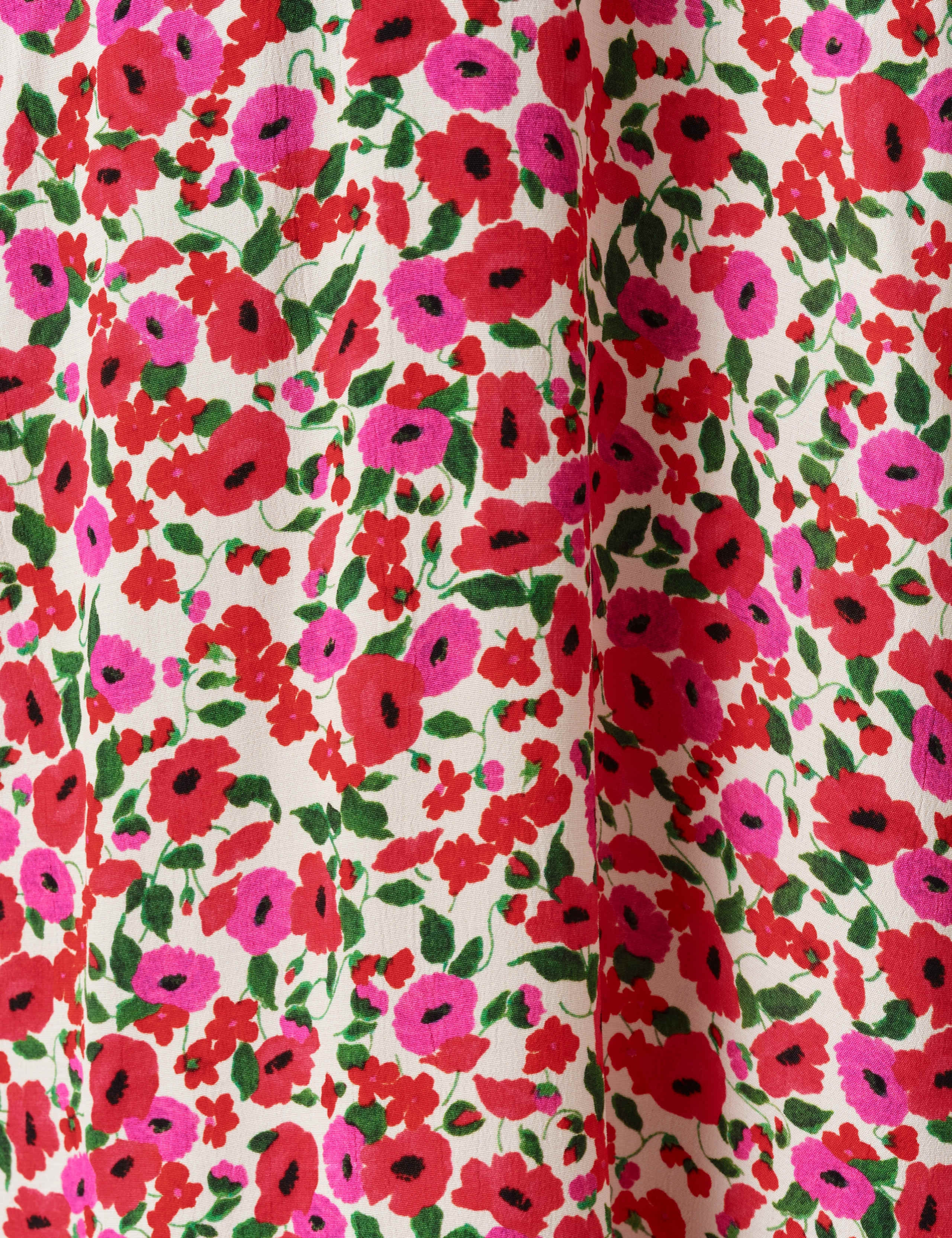 Crepe Floral V-Neck Tie Waist Midi Tea Dress 5 of 5