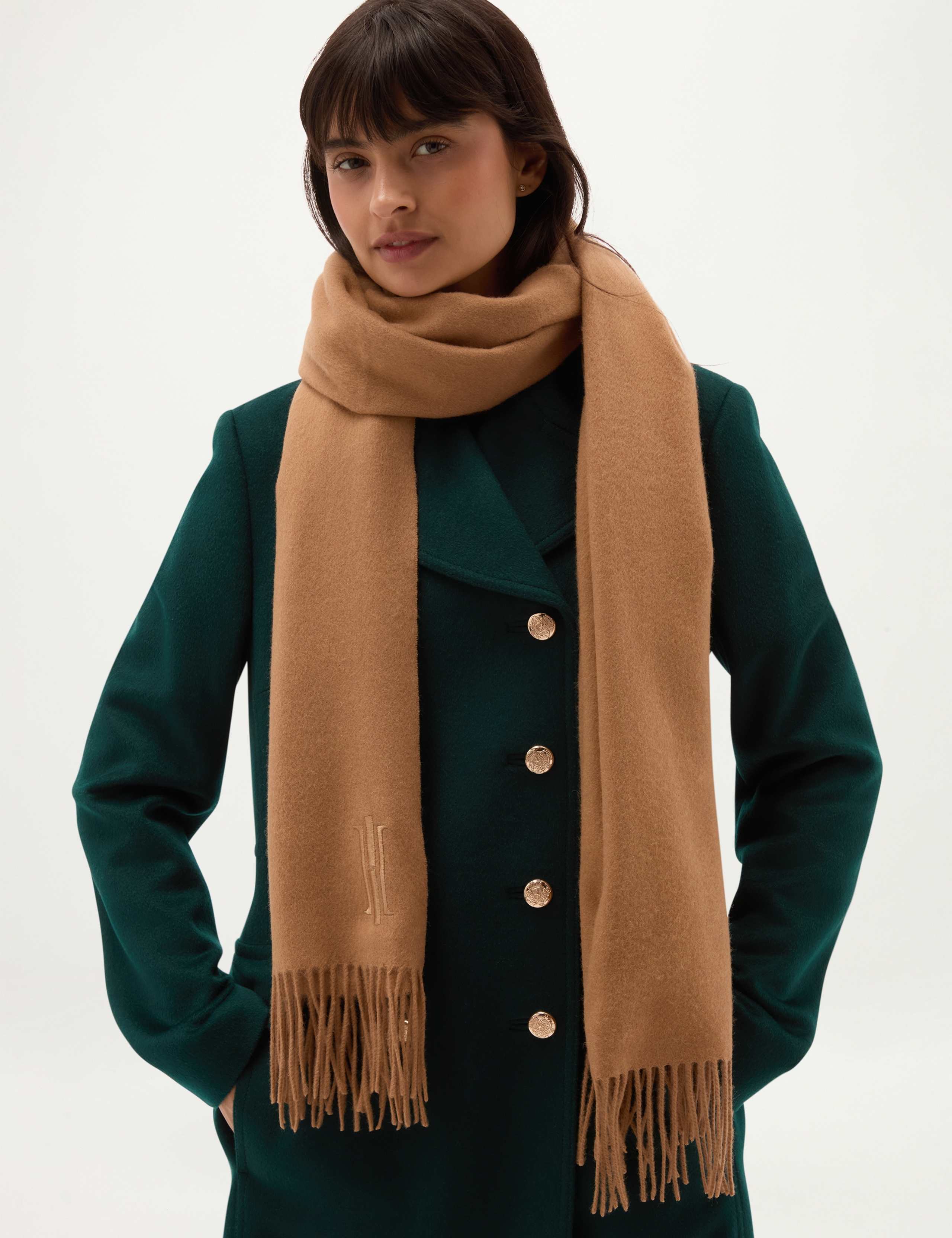 Pure Wool Tassel Scarf 1 of 5