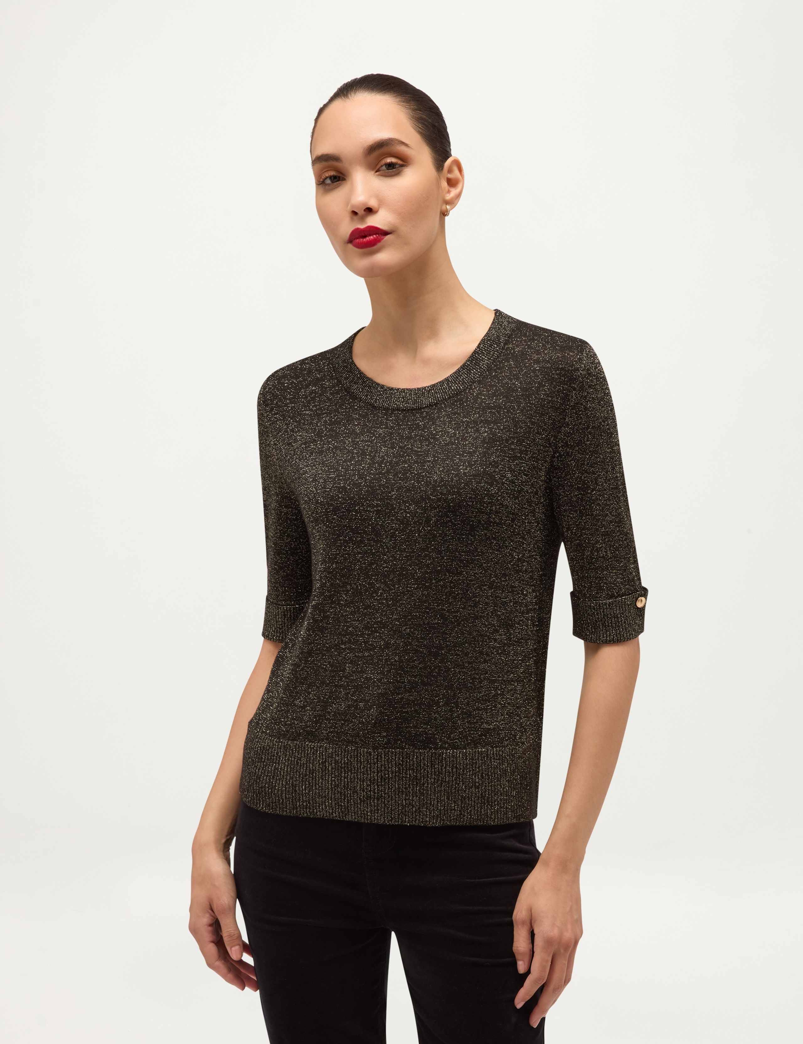 Rayon Rich Sparkly Crew Neck Jumper 1 of 7