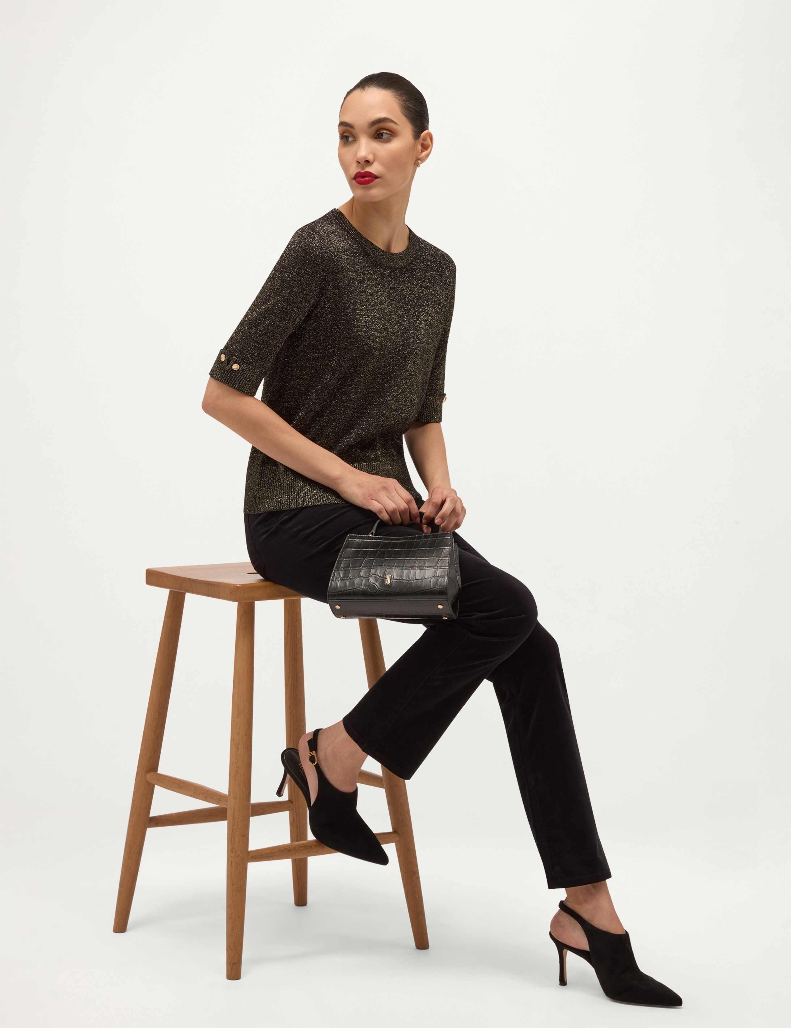 Rayon Rich Sparkly Crew Neck Jumper 4 of 7