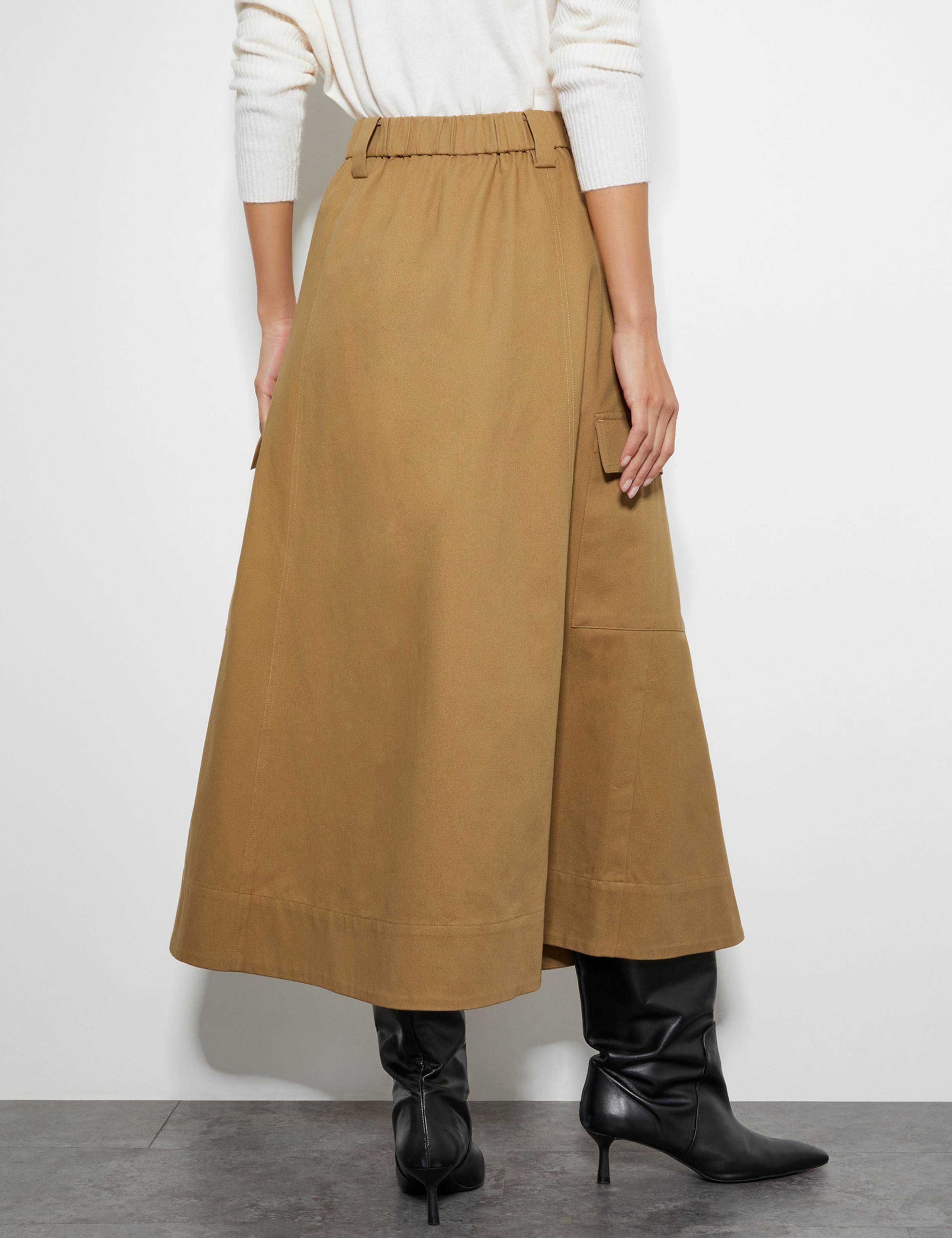 Pure Cotton Midi Utility Skirt 3 of 6