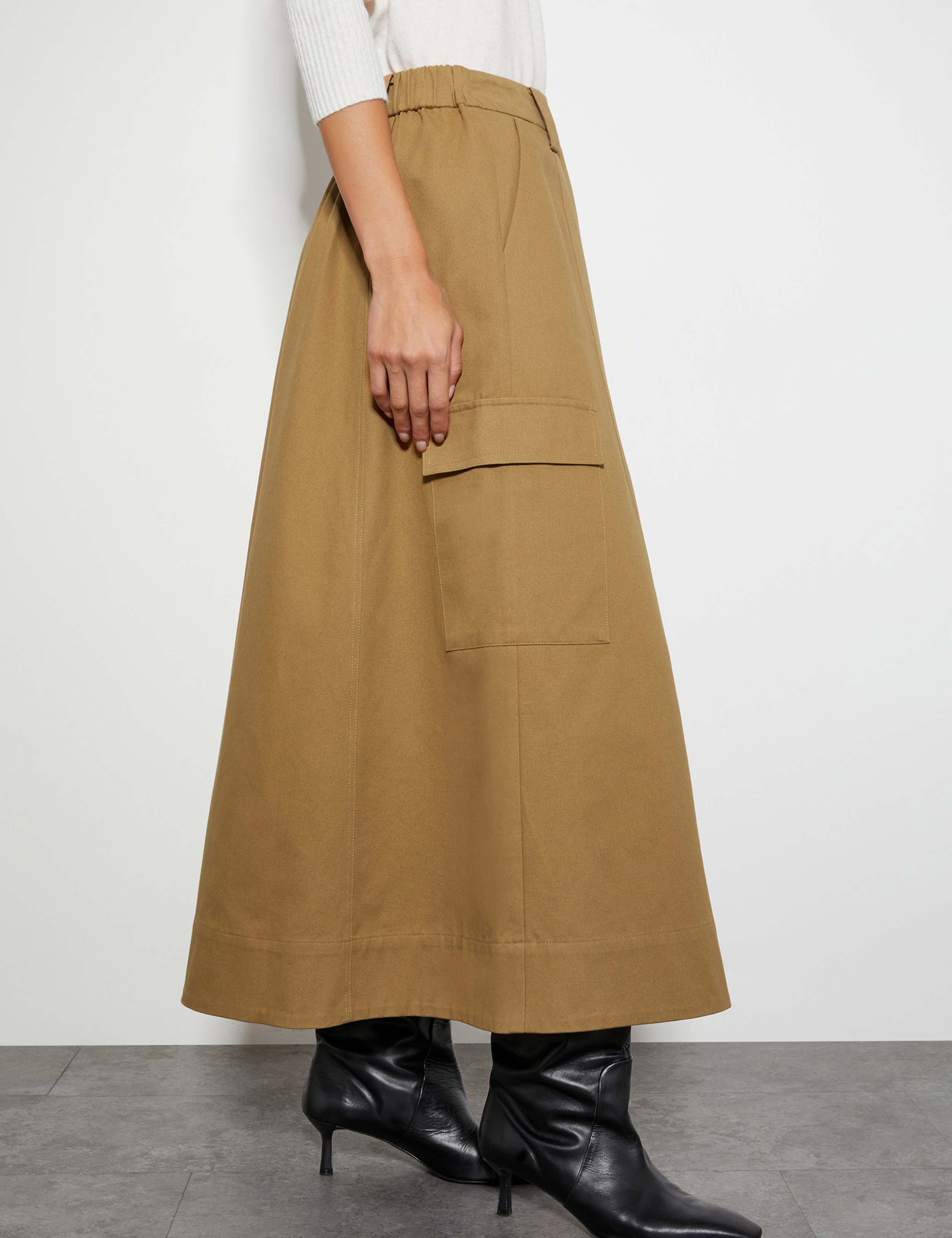 Pure Cotton Midi Utility Skirt 4 of 6