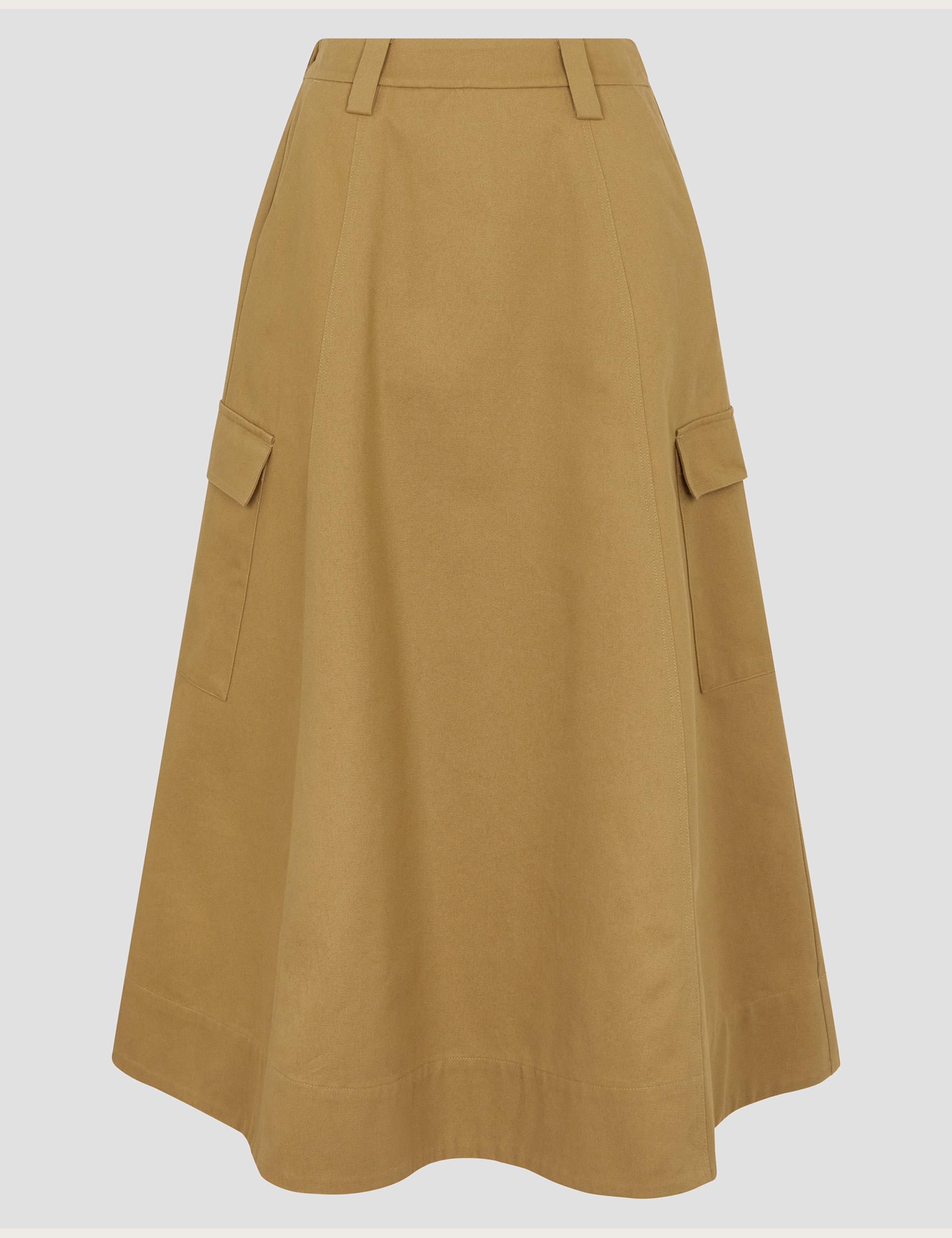 Pure Cotton Midi Utility Skirt 2 of 6