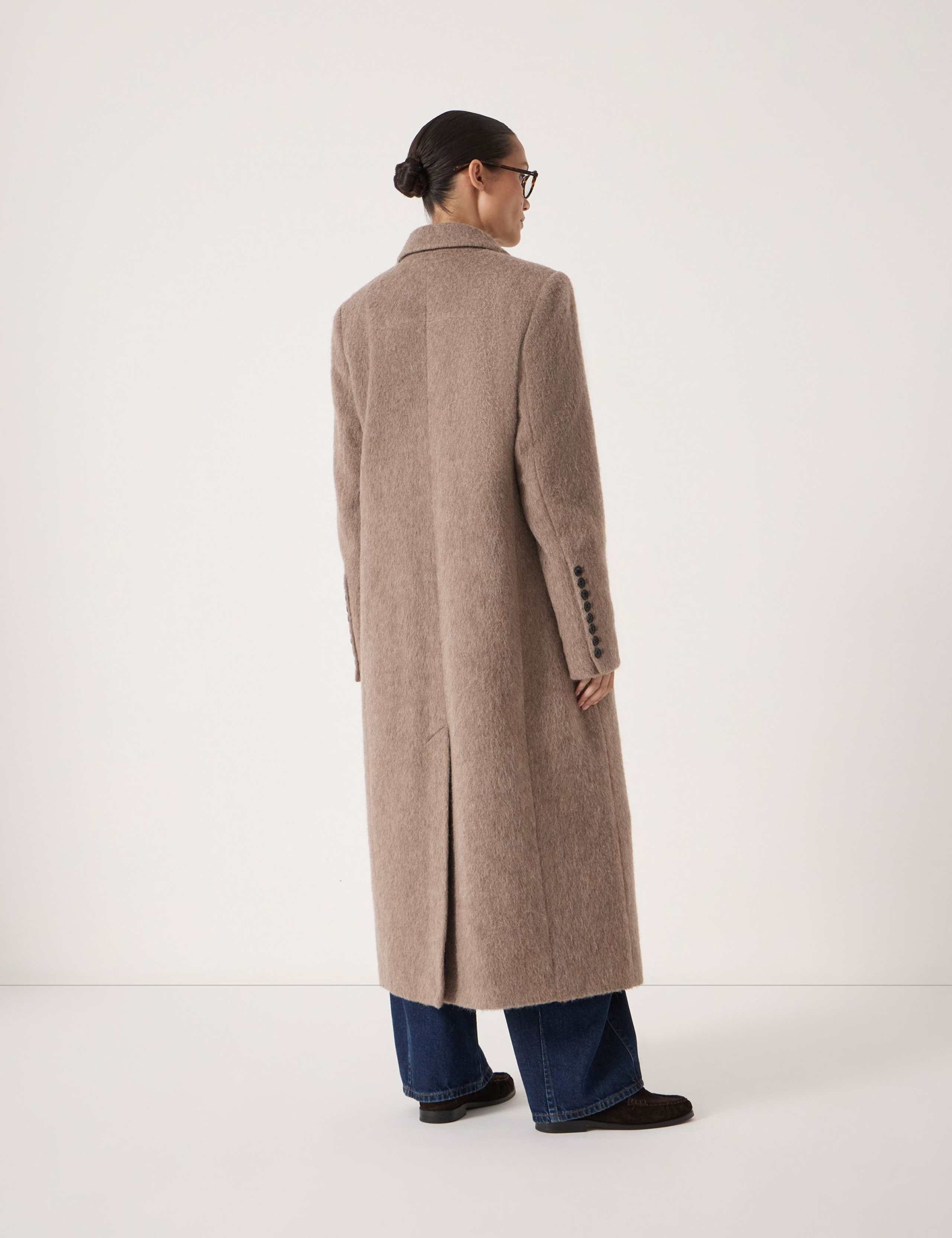 Wool Rich Textured Longline Coat 3 of 7