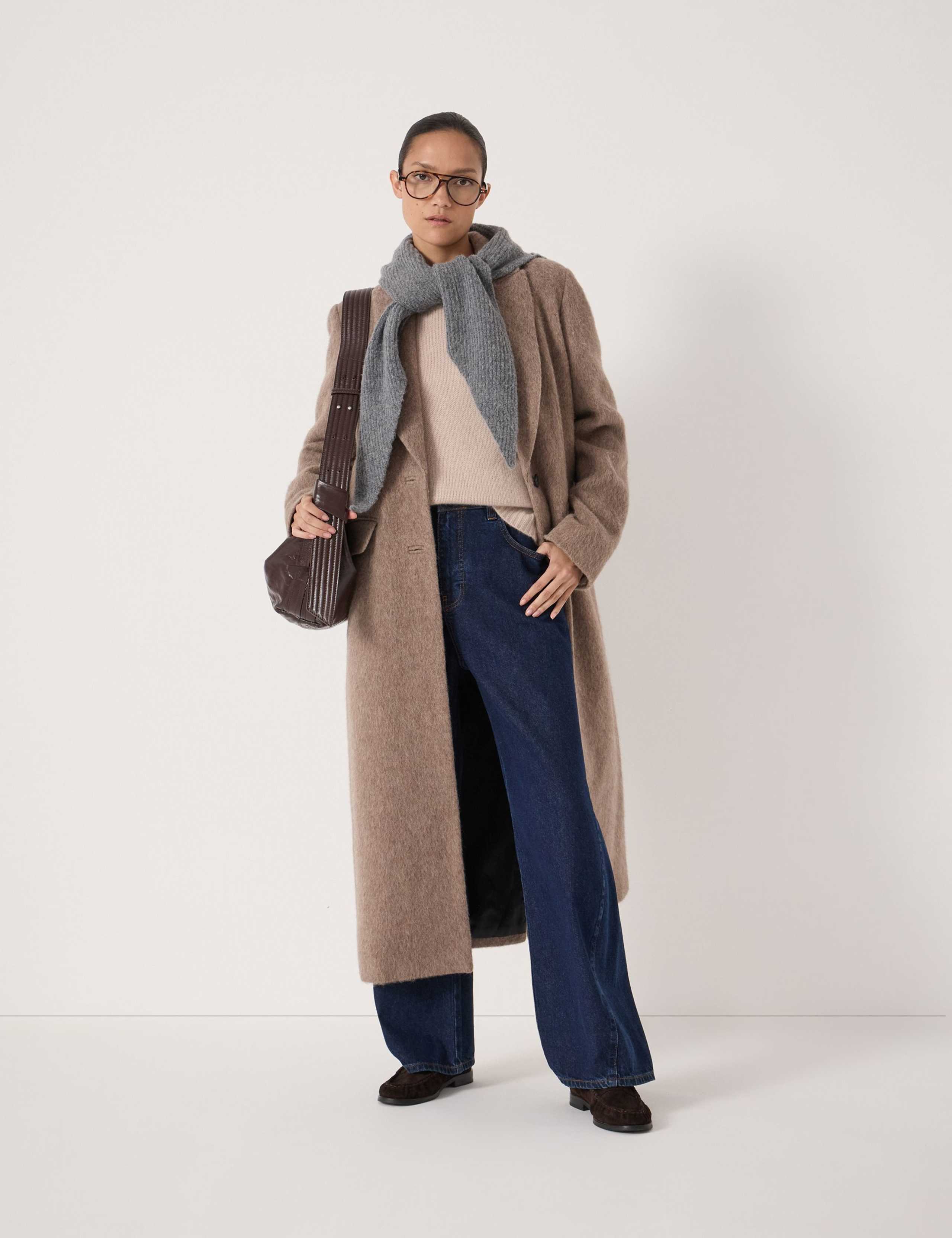 Wool Rich Textured Longline Coat 4 of 7