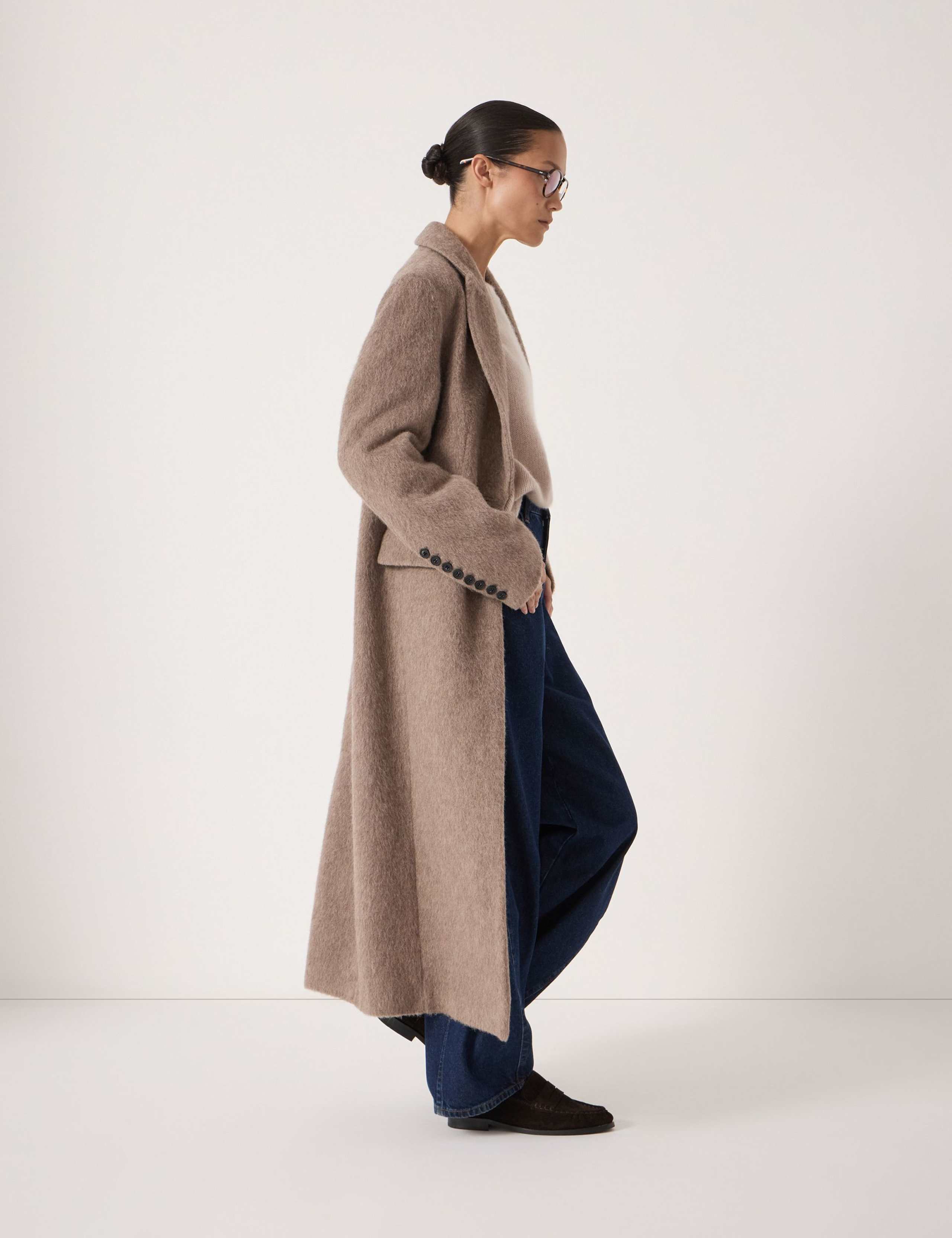 Wool Rich Textured Longline Coat 5 of 7