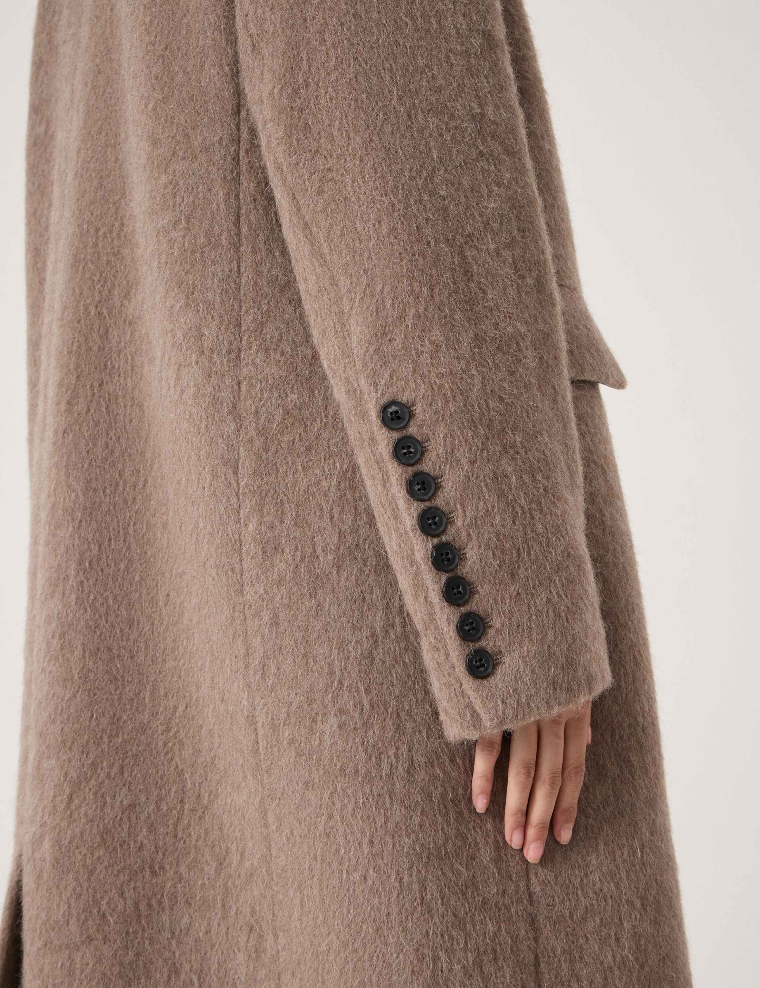 Wool Rich Textured Longline Coat 7 of 7