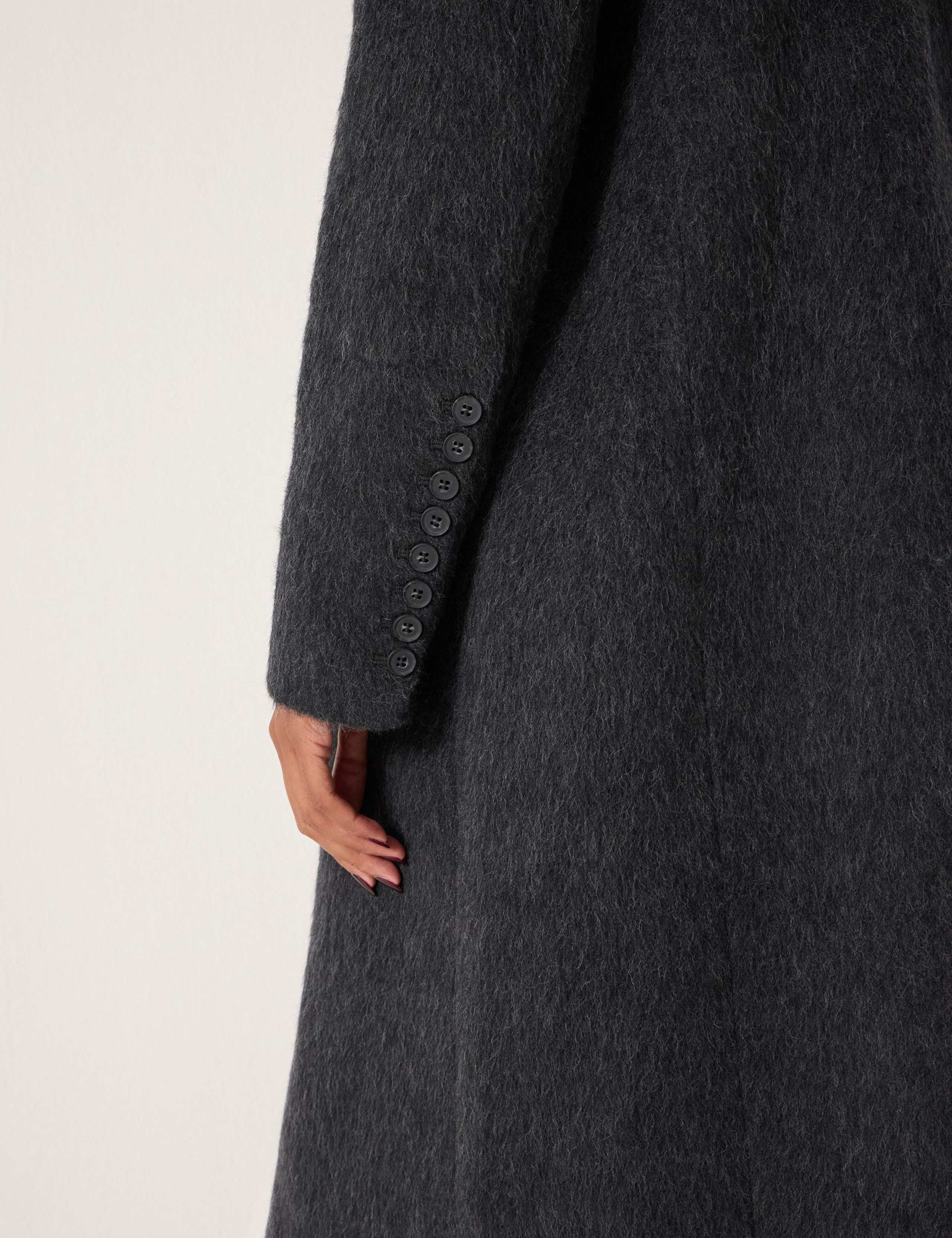 Wool Rich Textured Longline Coat 6 of 6