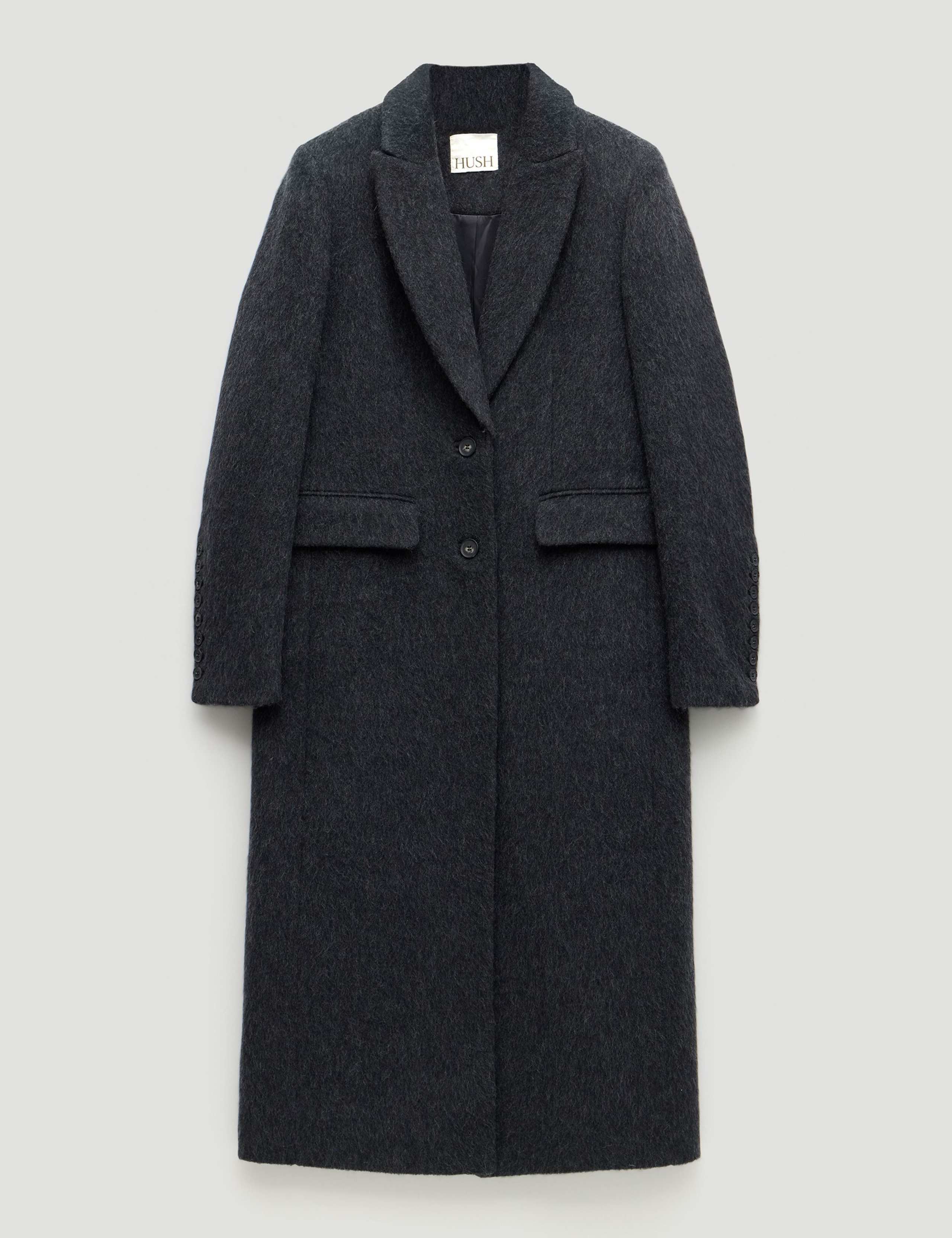 Wool Rich Textured Longline Coat 2 of 6