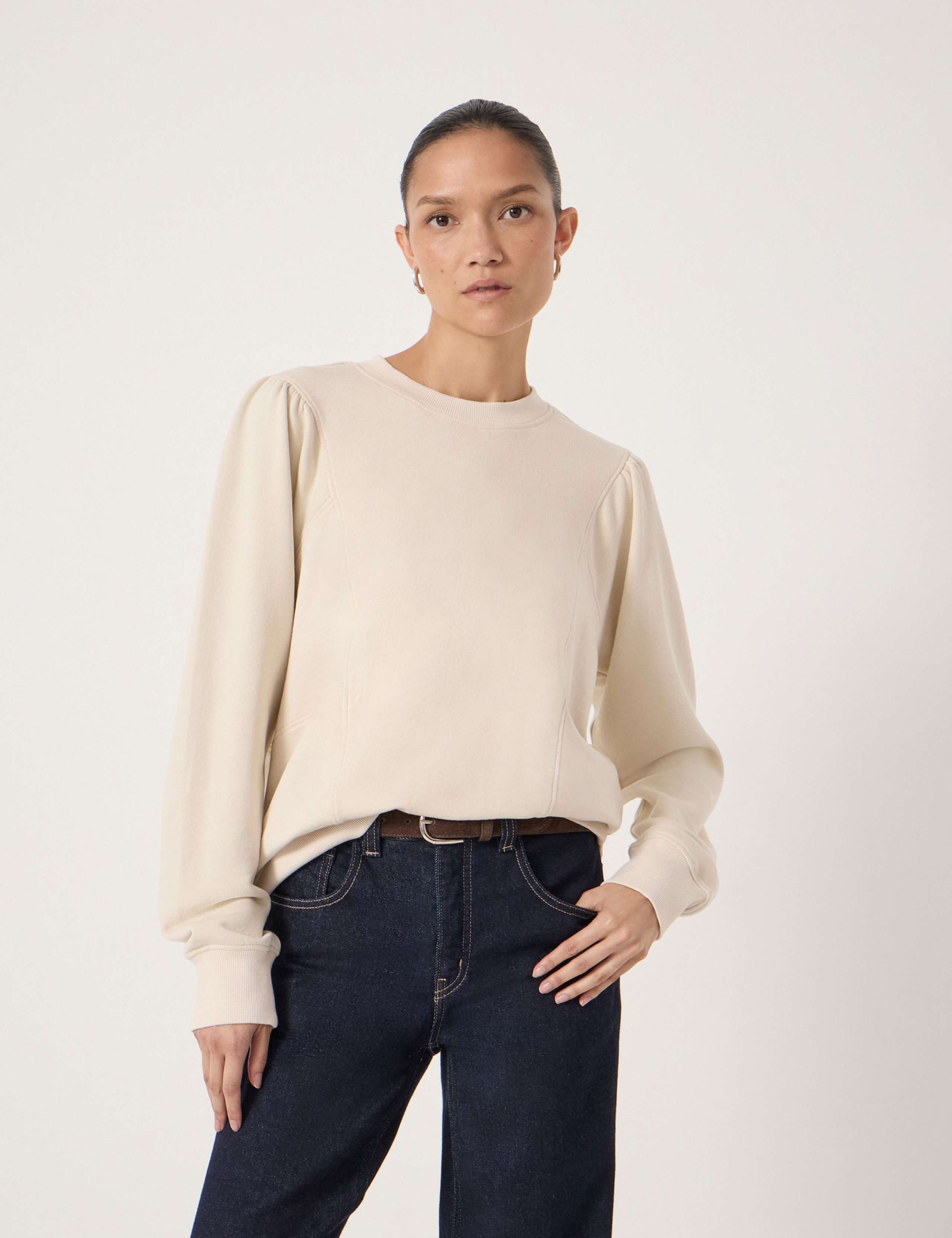 Pure Cotton Puff Sleeve Sweatshirt 1 of 5