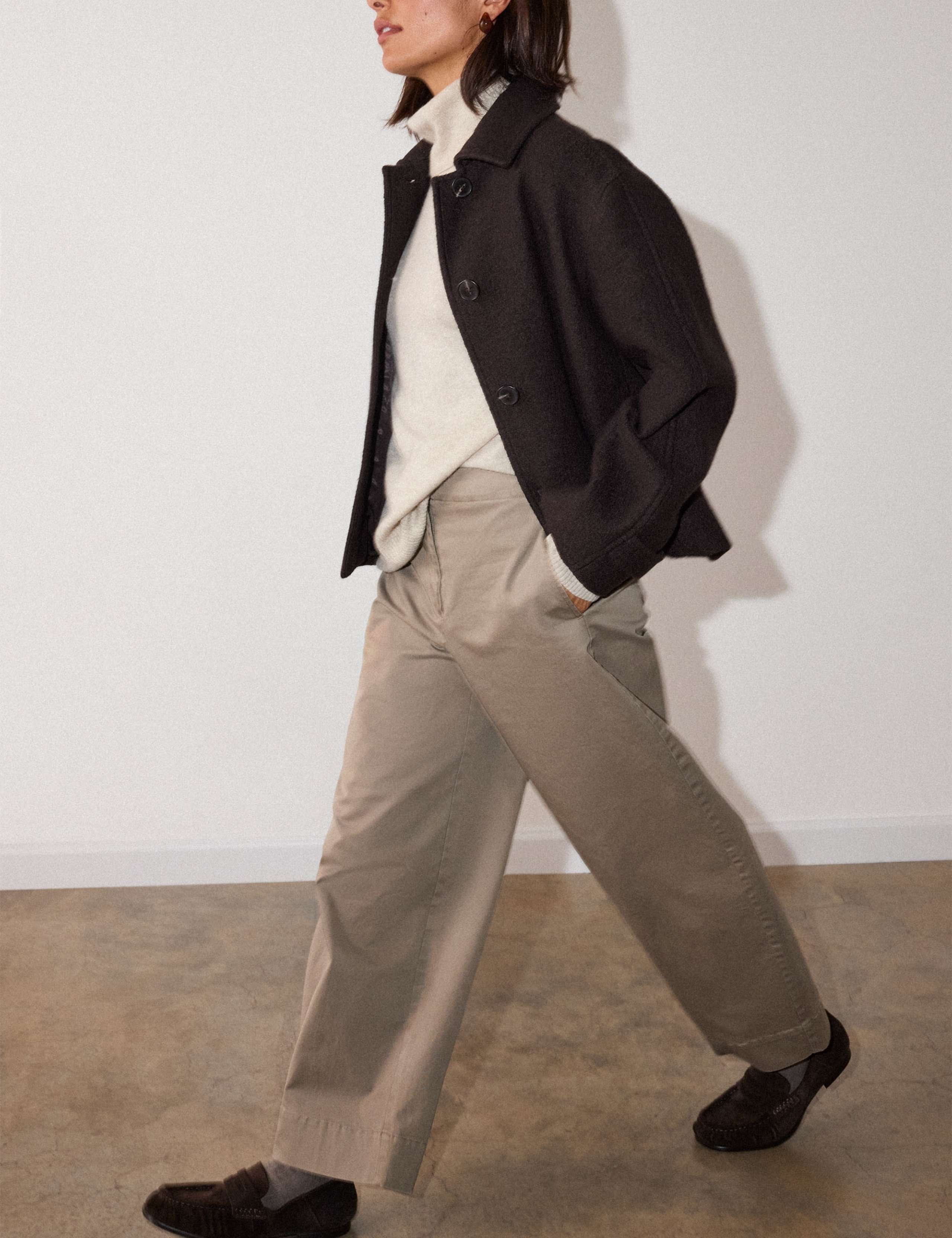 Wool Rich Textured Collared Short Boyfriend Coat 6 of 6