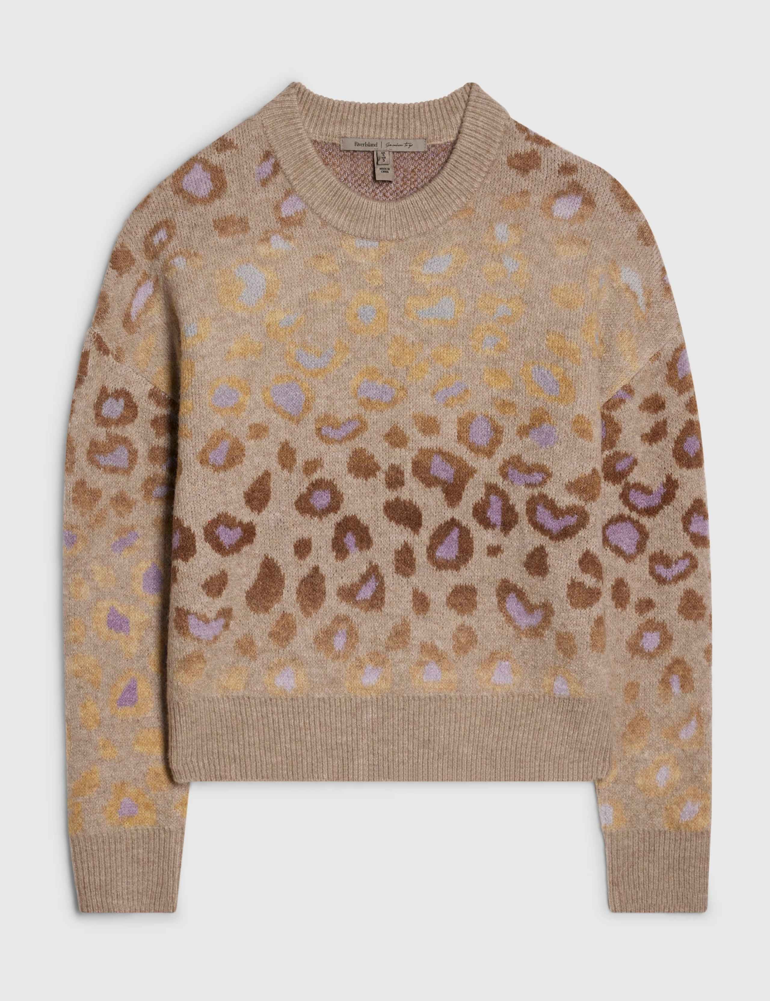 Leopard Print Jumper with Wool 6 of 6