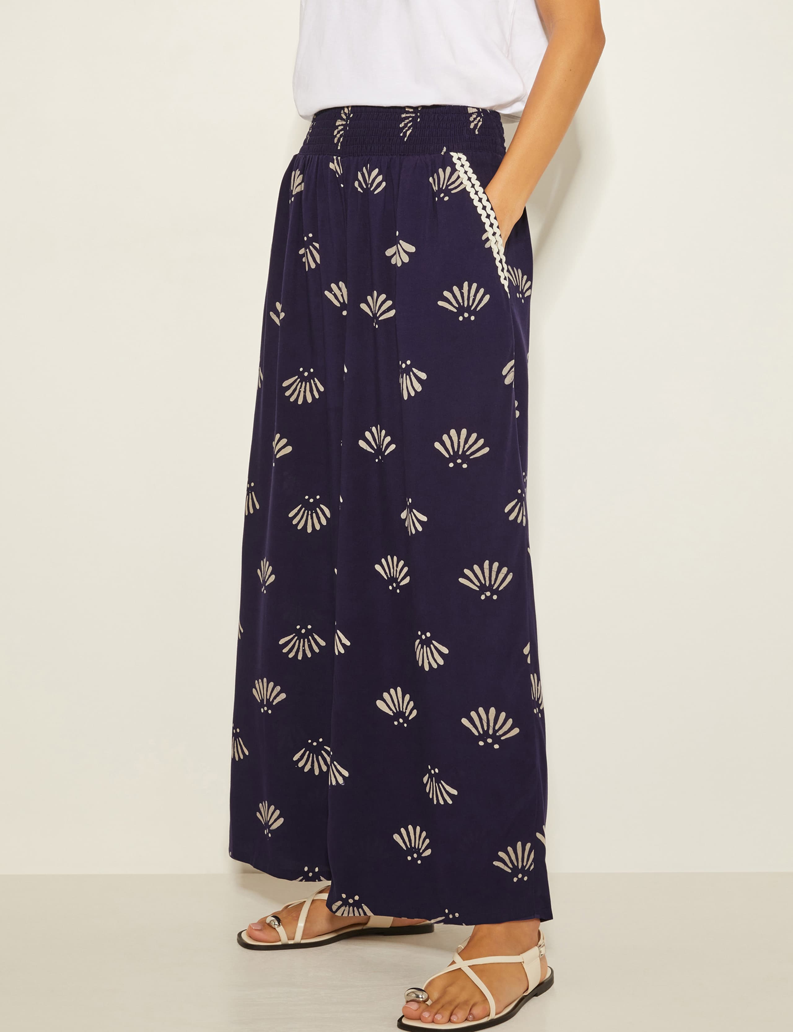 Elasticated Waist Straight Leg Trousers 2 of 4