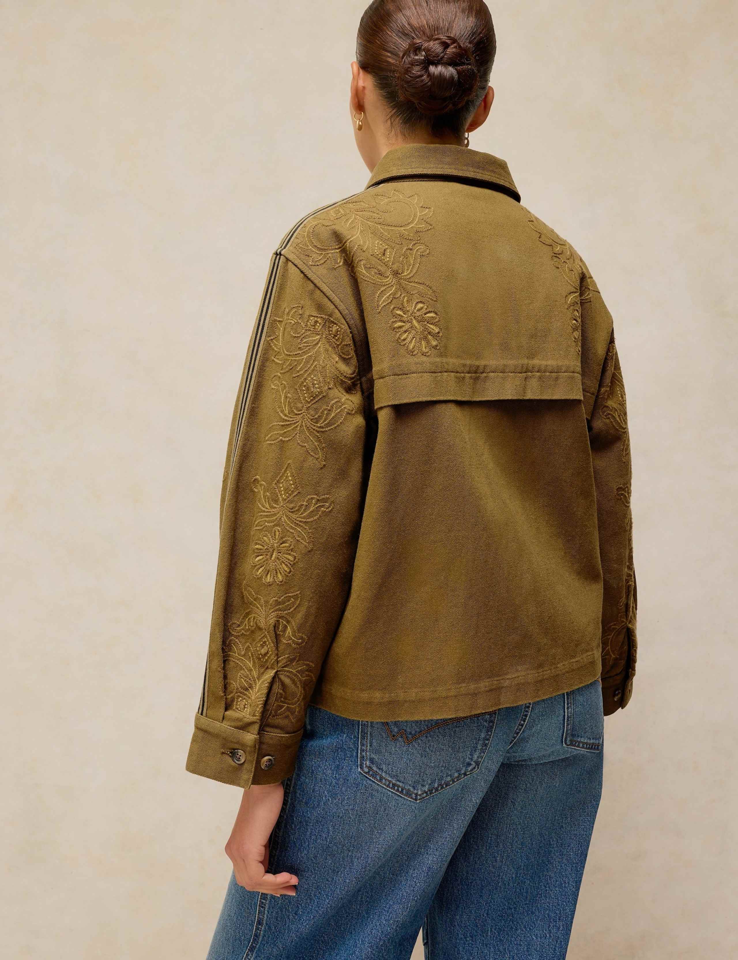 Jade Pure Cotton Embroidered Jacket 3 of 6