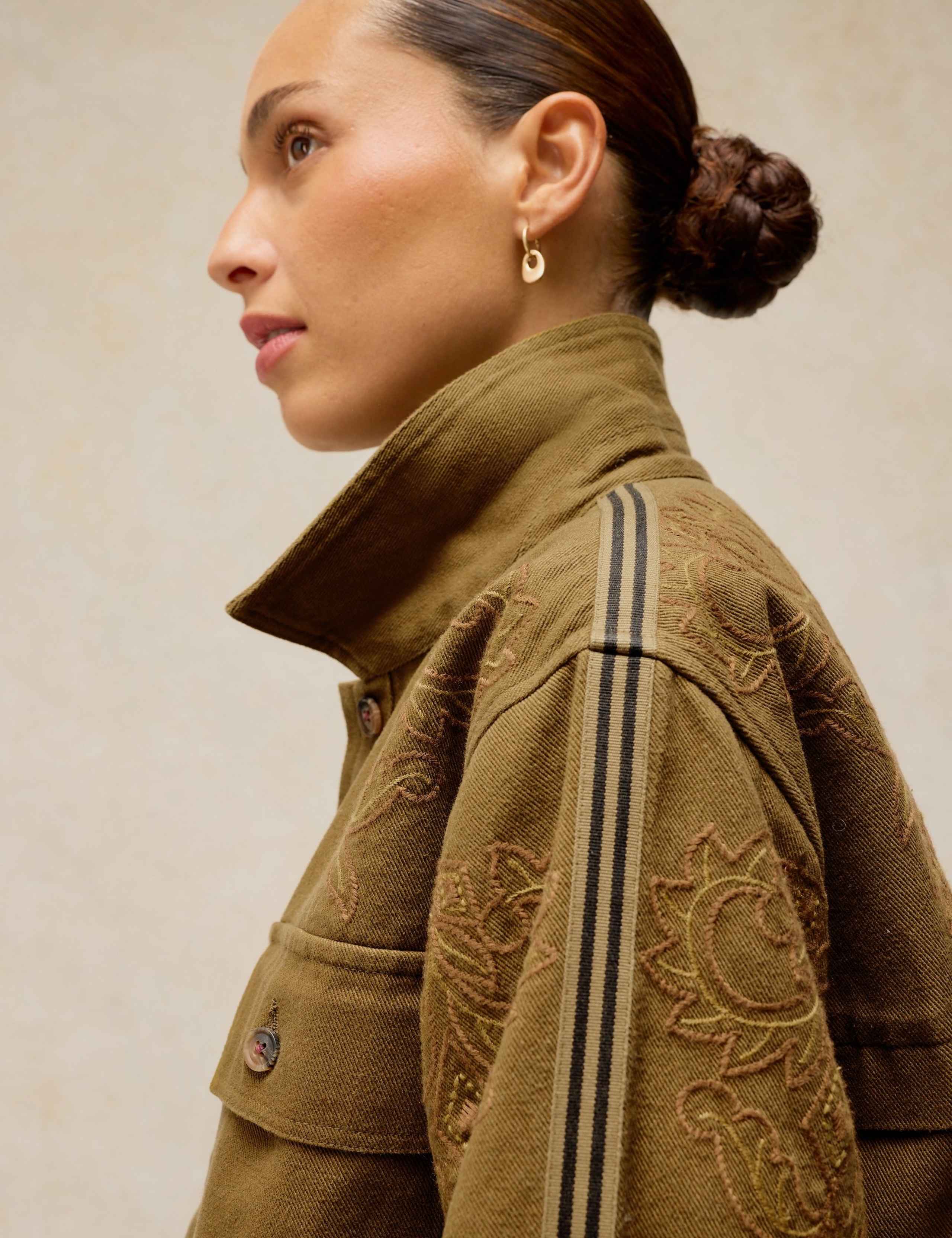 Jade Pure Cotton Embroidered Jacket 5 of 6