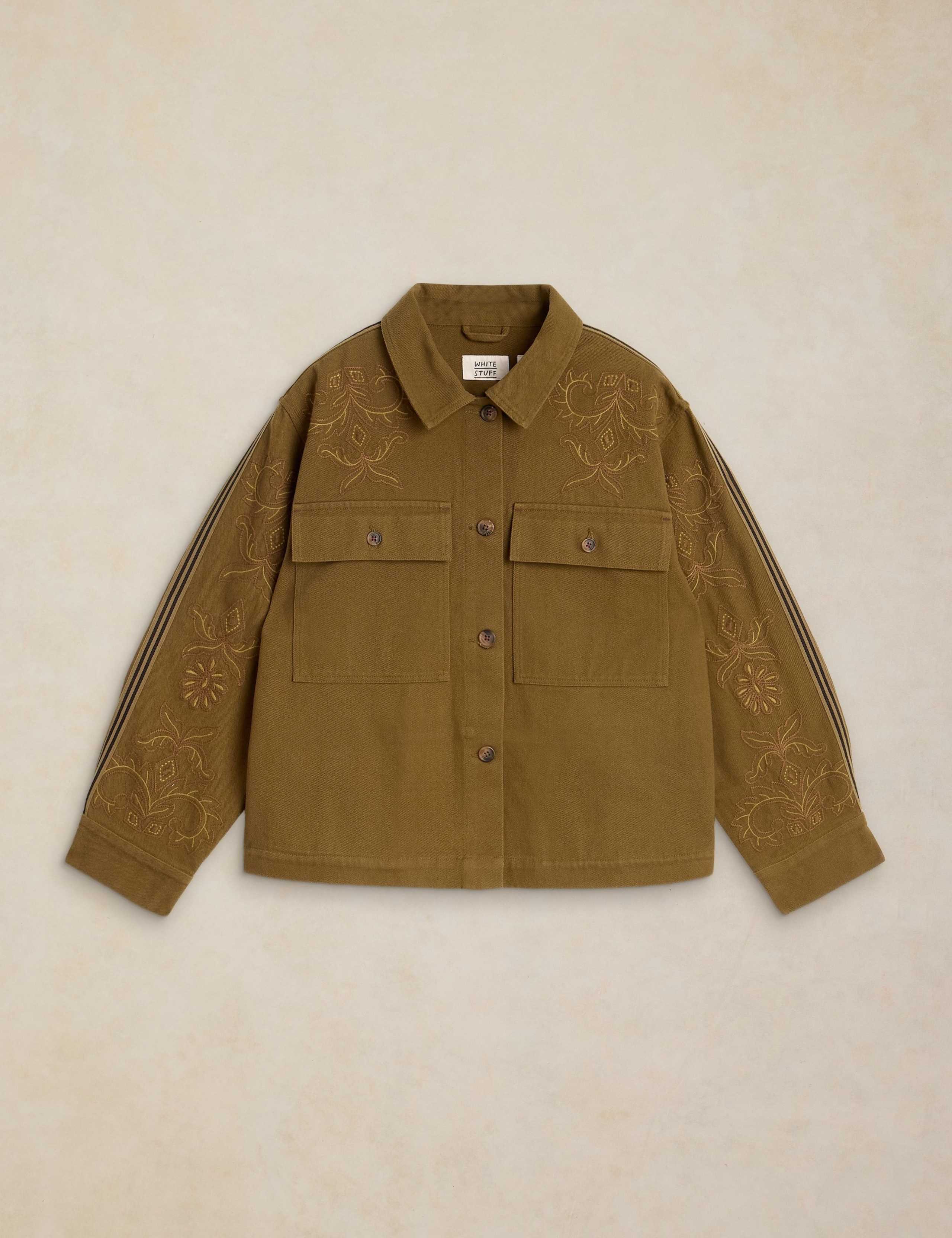 Jade Pure Cotton Embroidered Jacket 2 of 6