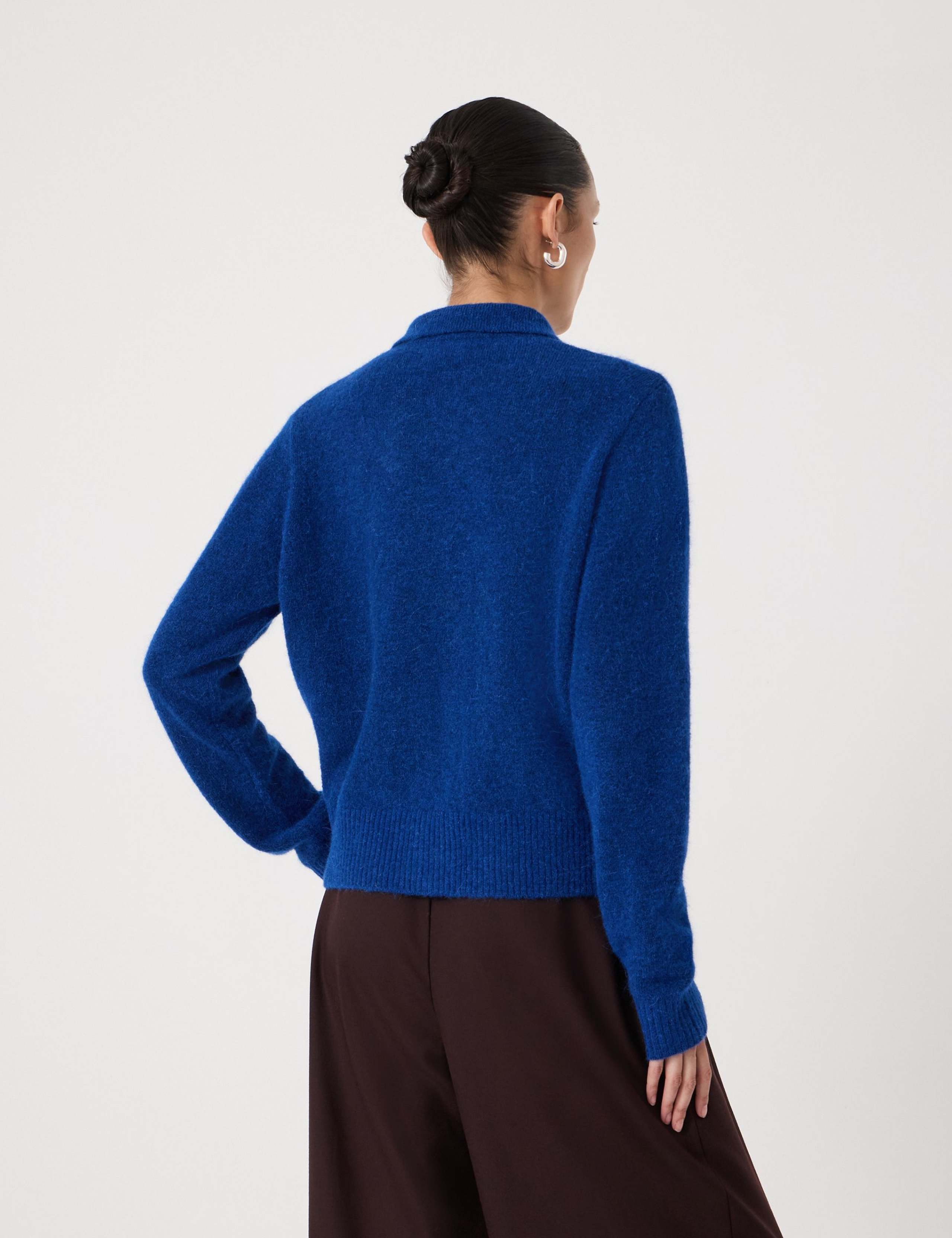 Wool Blend Collared Cardigan 4 of 5