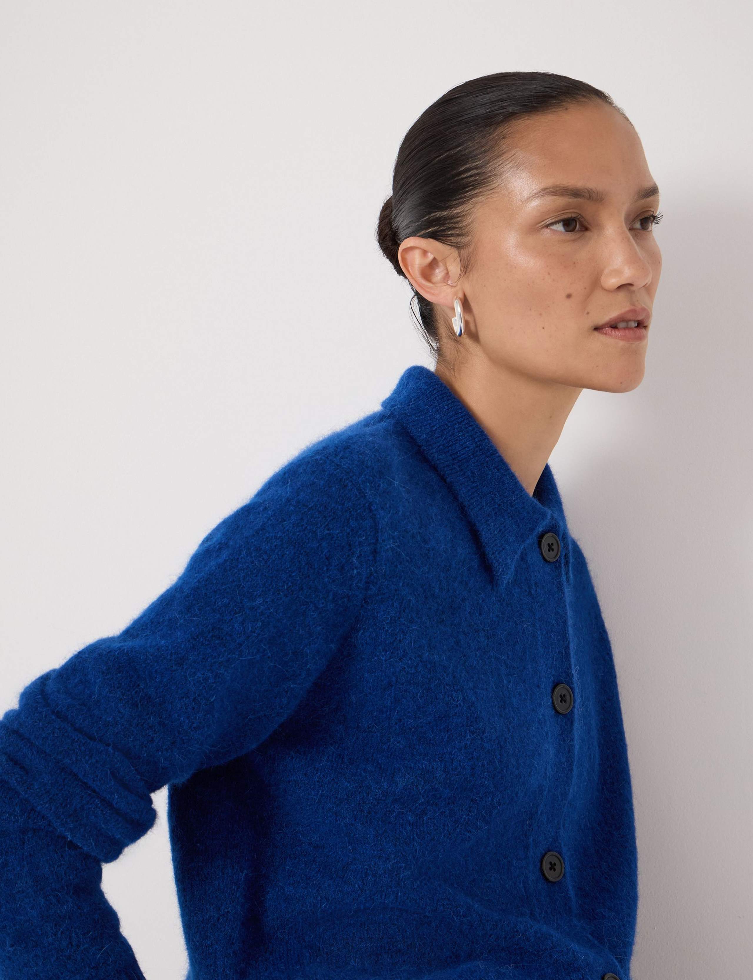 Wool Blend Collared Cardigan 5 of 5