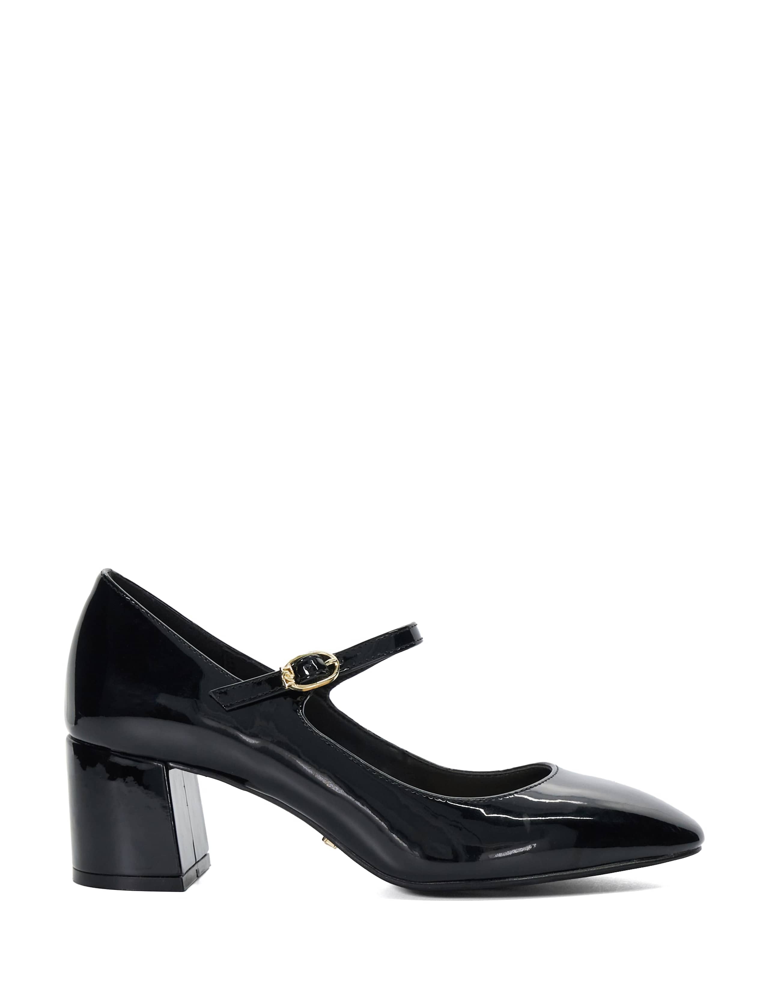 Patent Block Heel Court Shoes 1 of 5