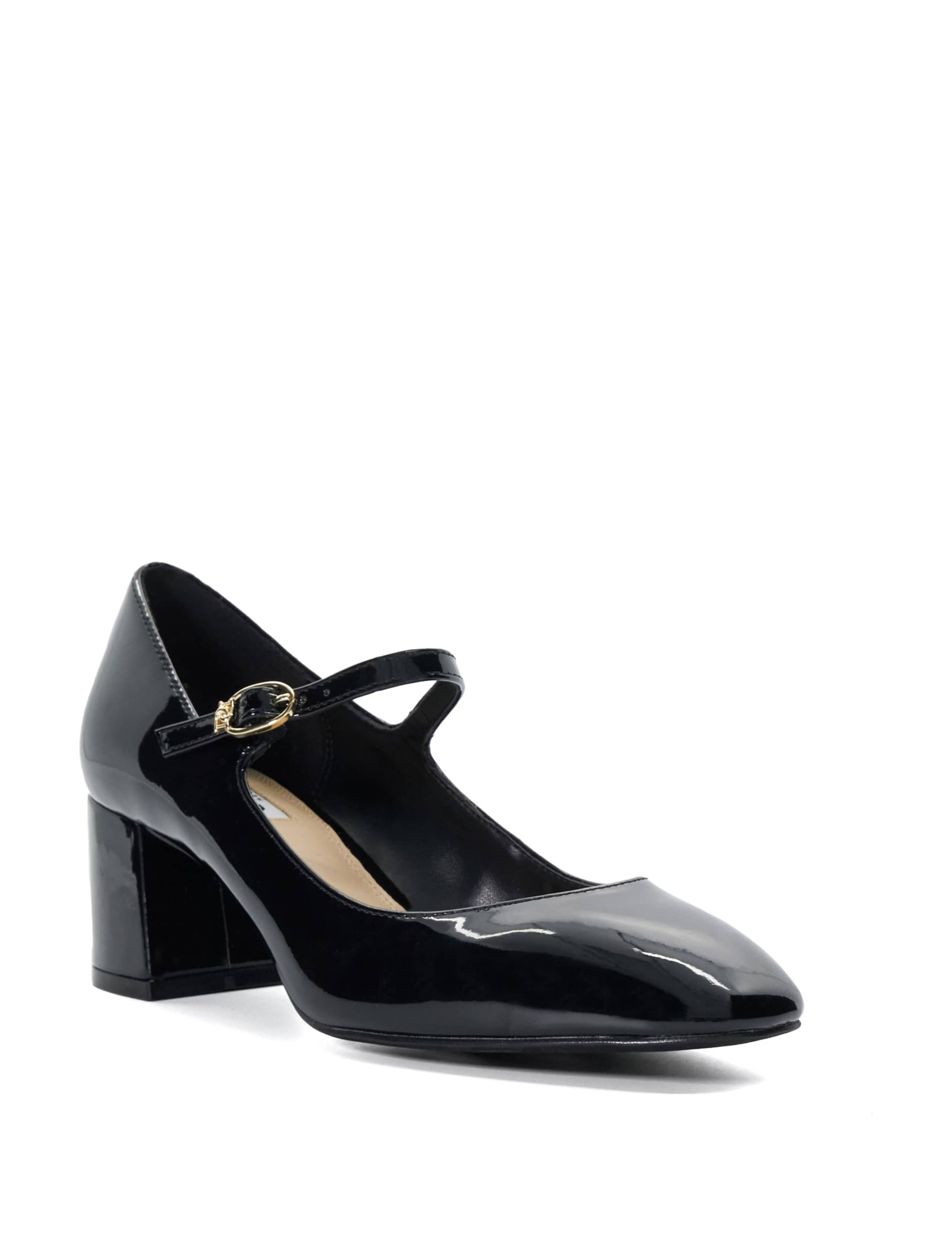 Patent Block Heel Court Shoes 2 of 5